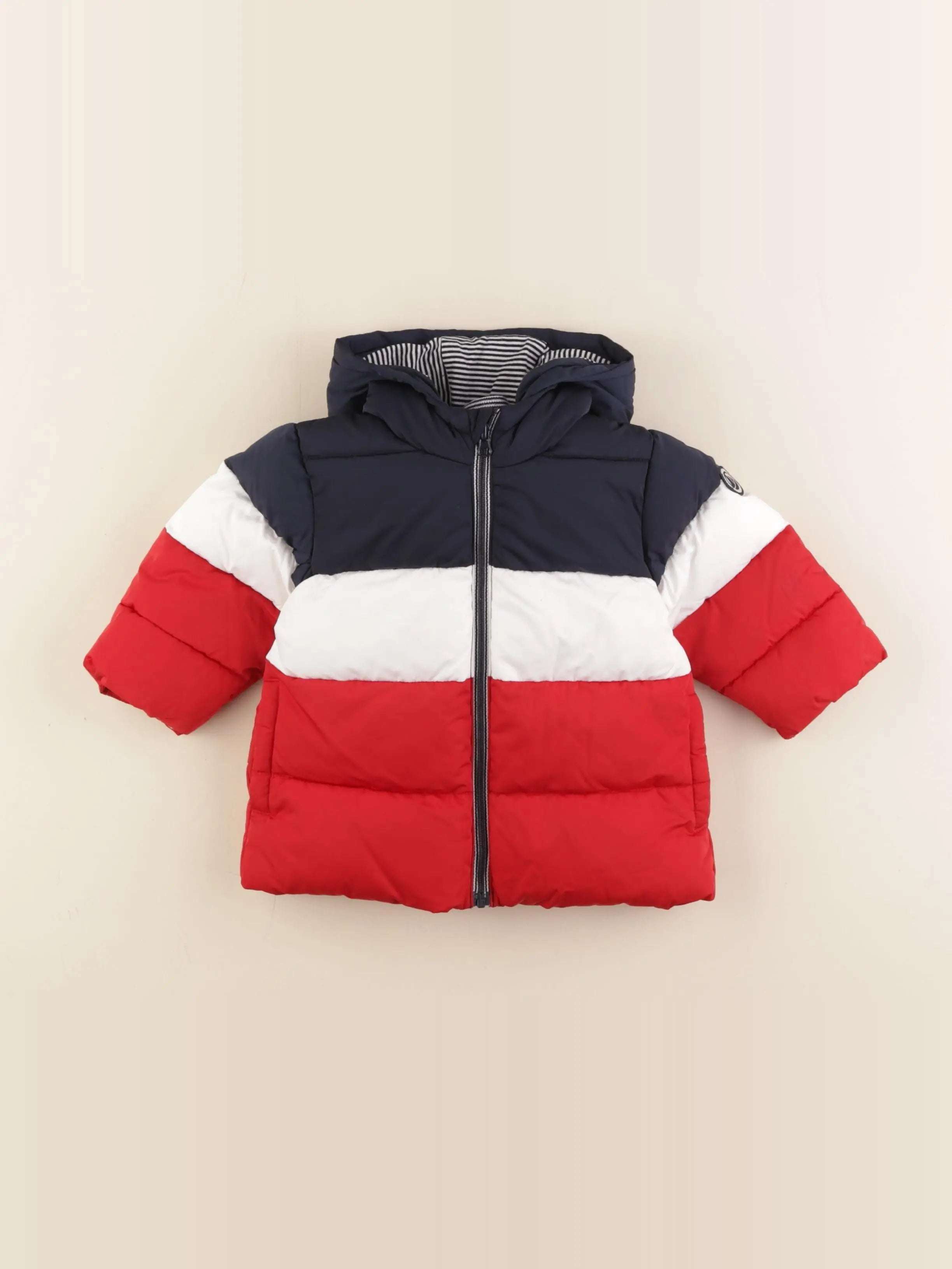 Petit Bateau - doudoune rouge - 6 mois