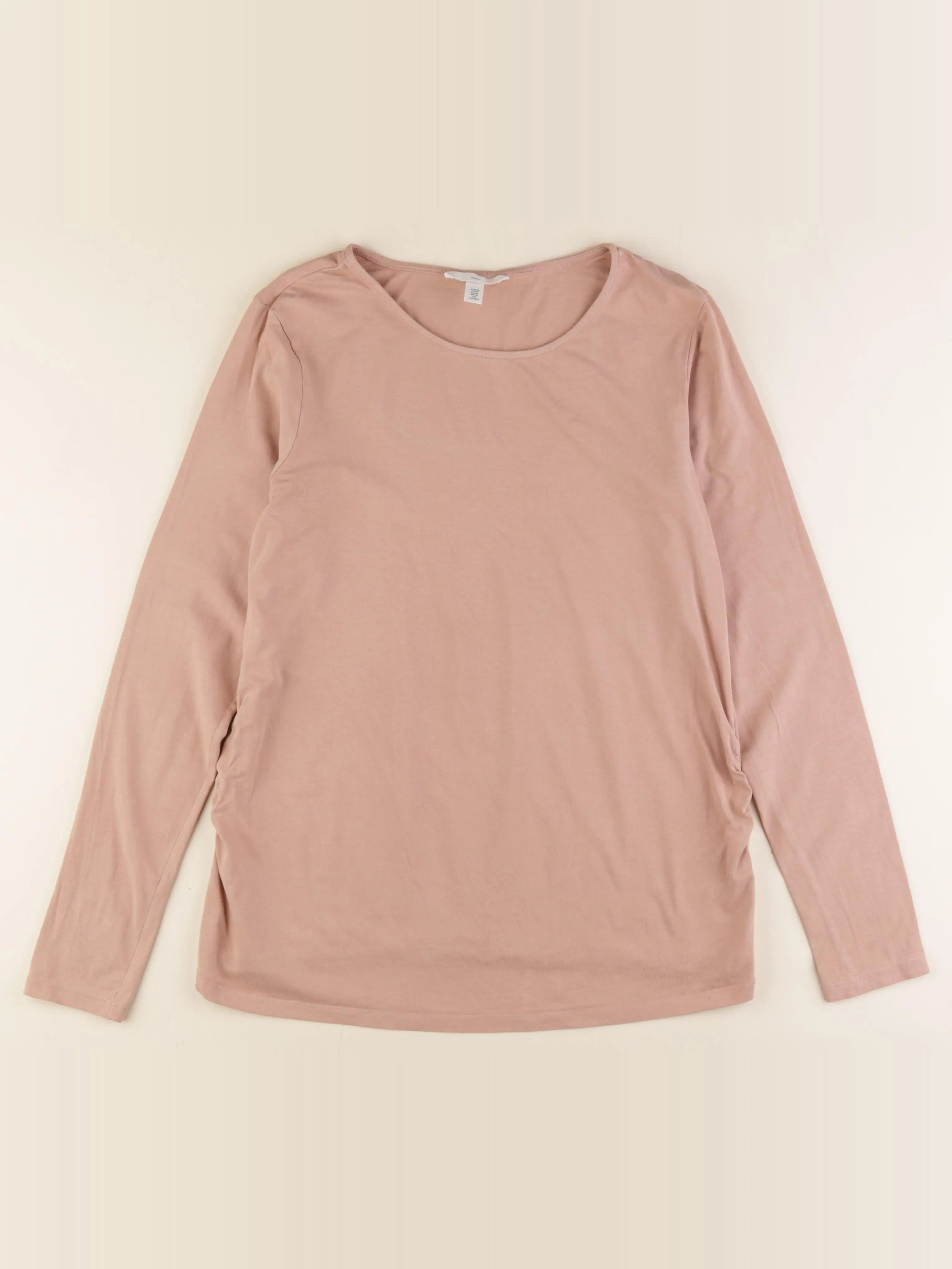 H&M - tee-shirt grossesse rose - m
