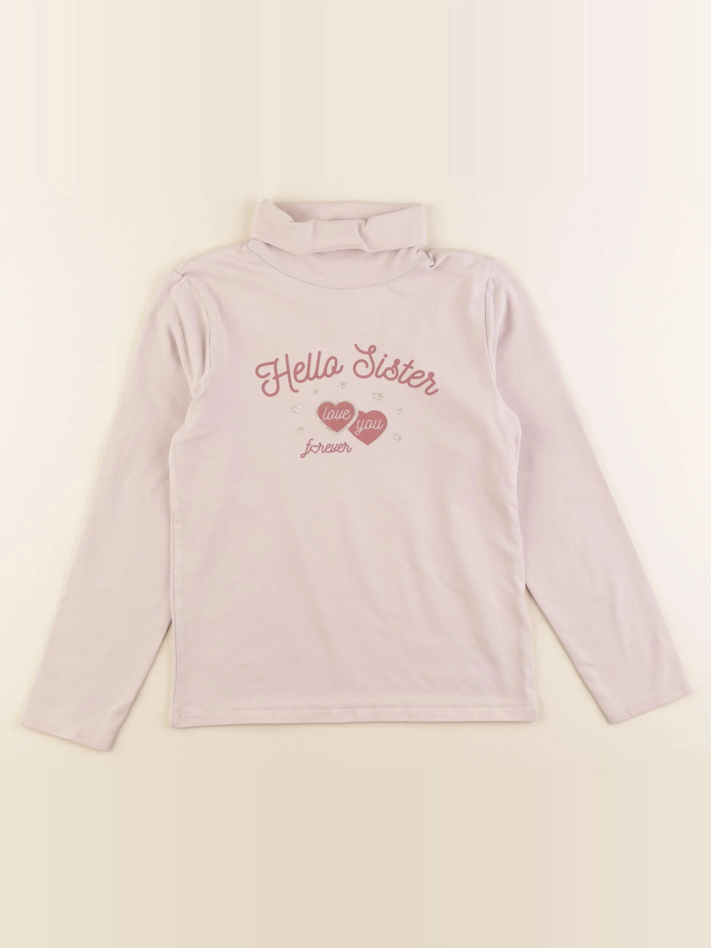 Vertbaudet - sous-pull rose - 8 ans