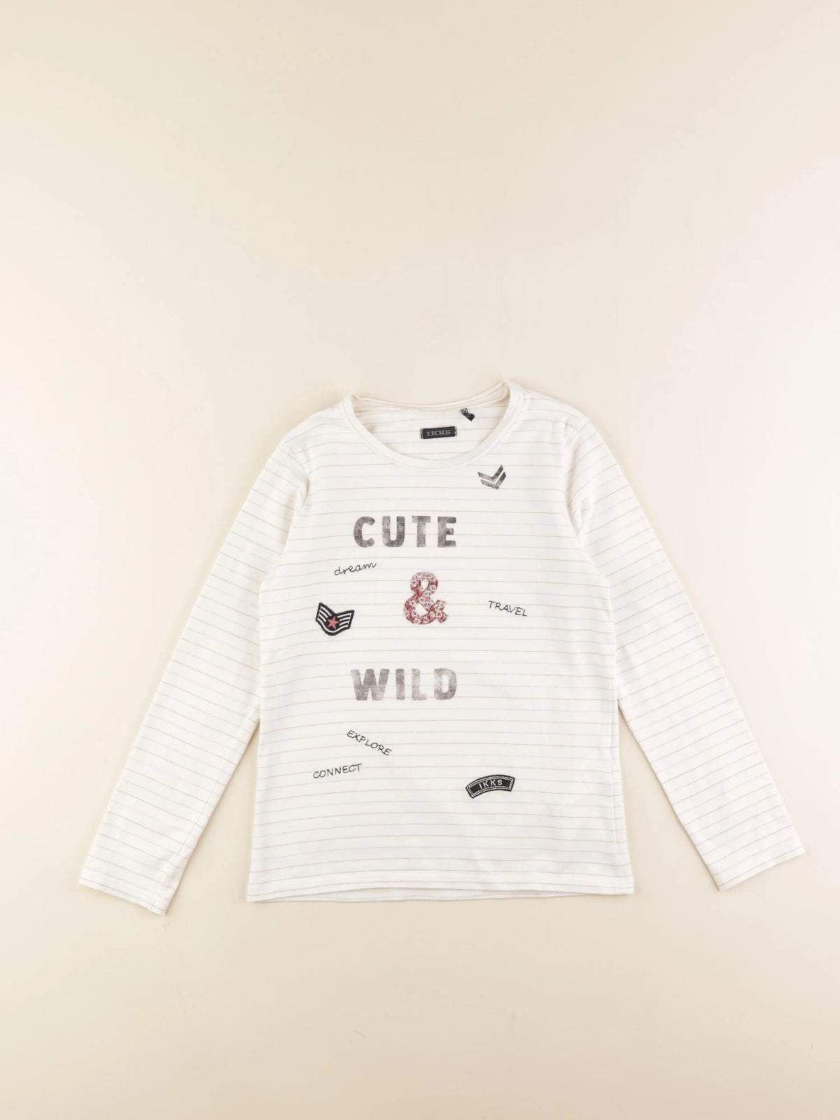 IKKS - tee-shirt blanc - 8 ans