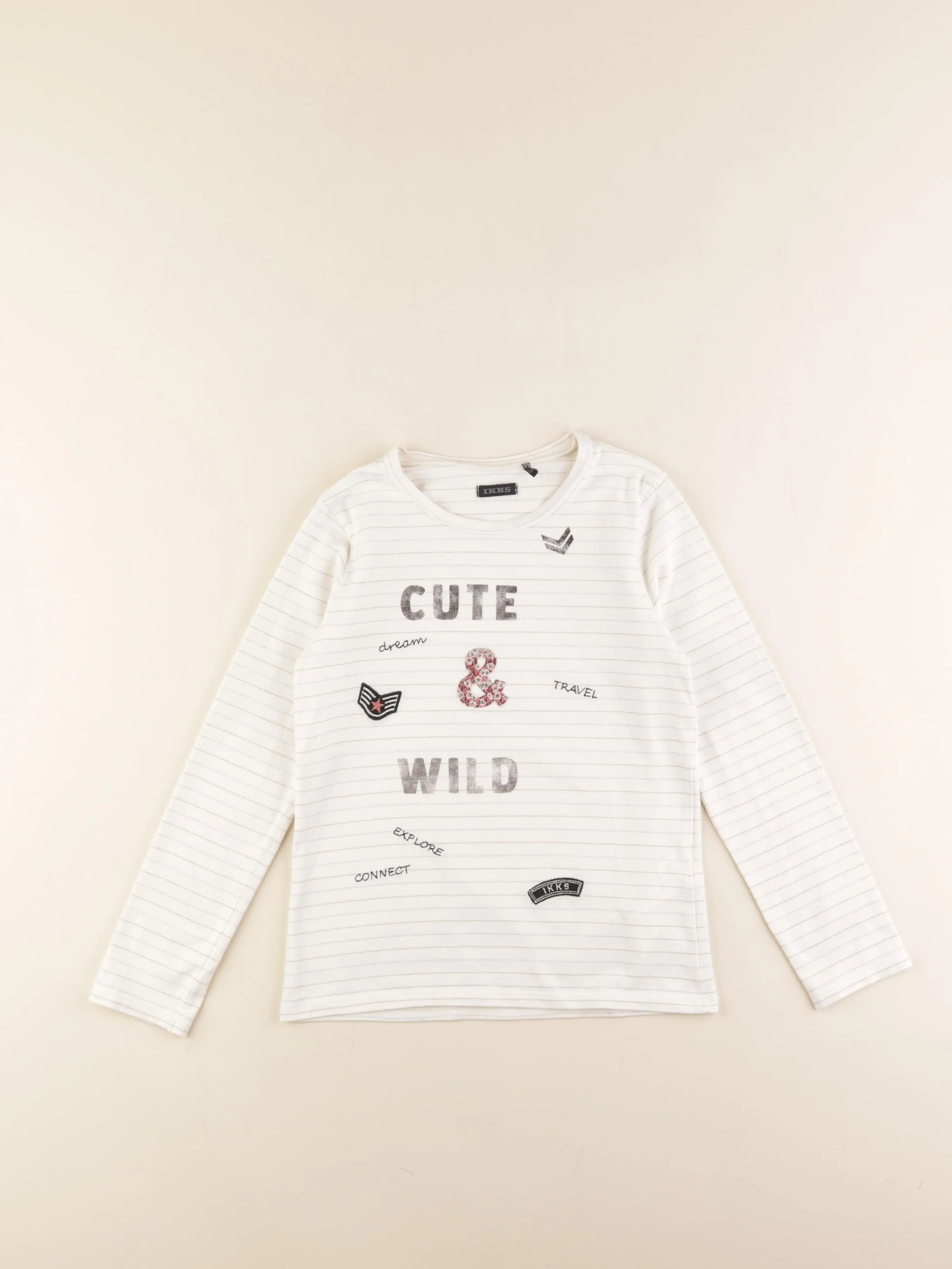 IKKS - tee-shirt blanc - 8 ans