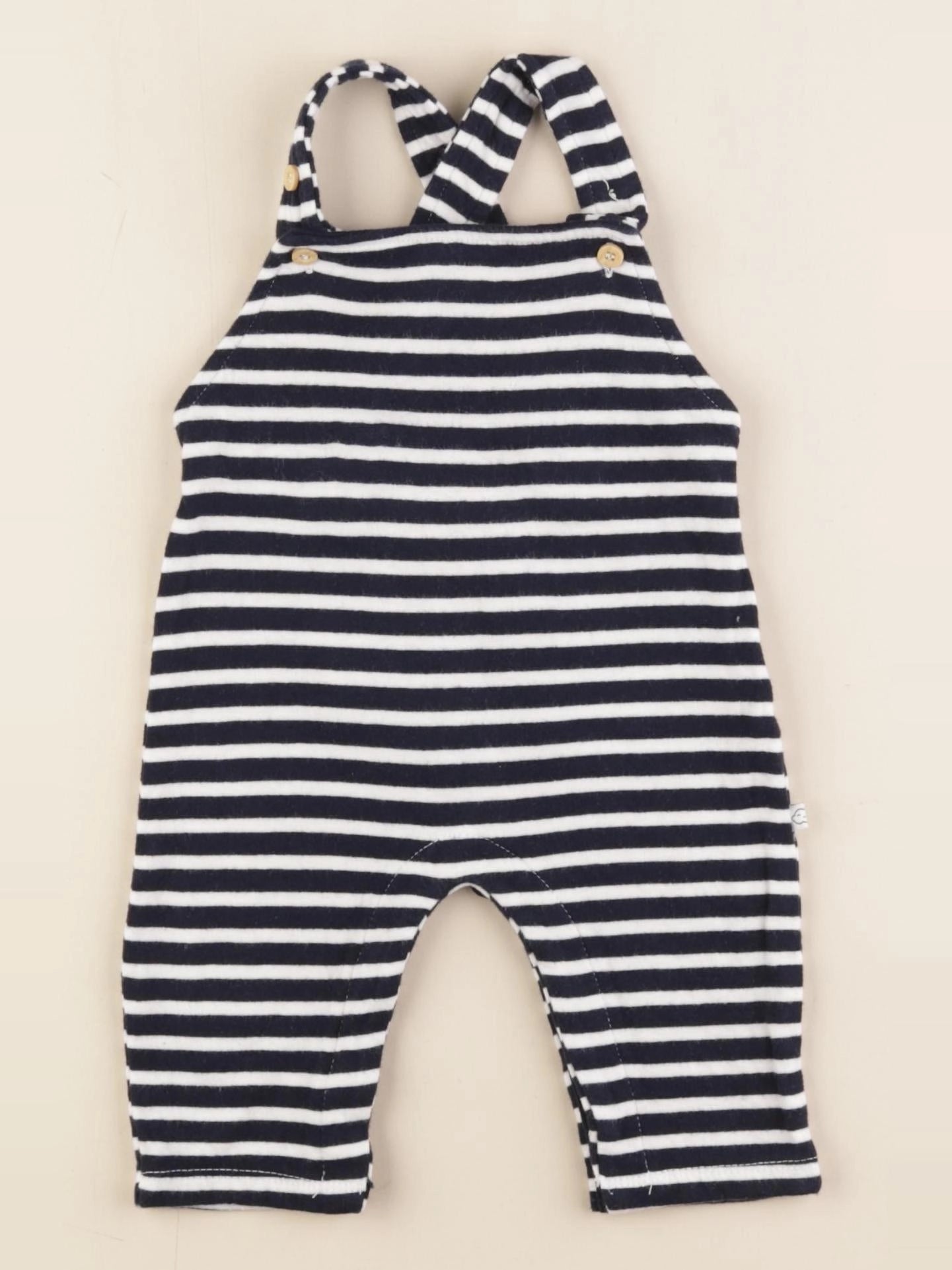 Vertbaudet - combinaison blanc, bleu - 3 mois