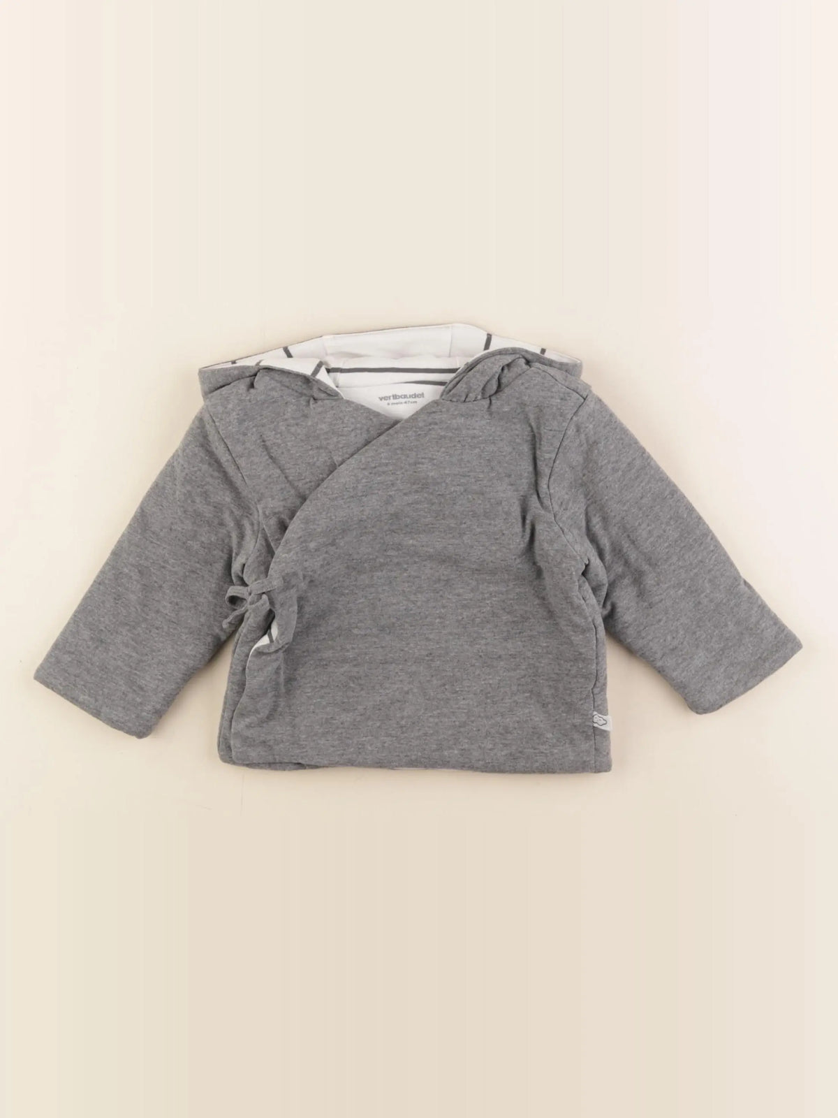 Vertbaudet - veste gris - 6 mois