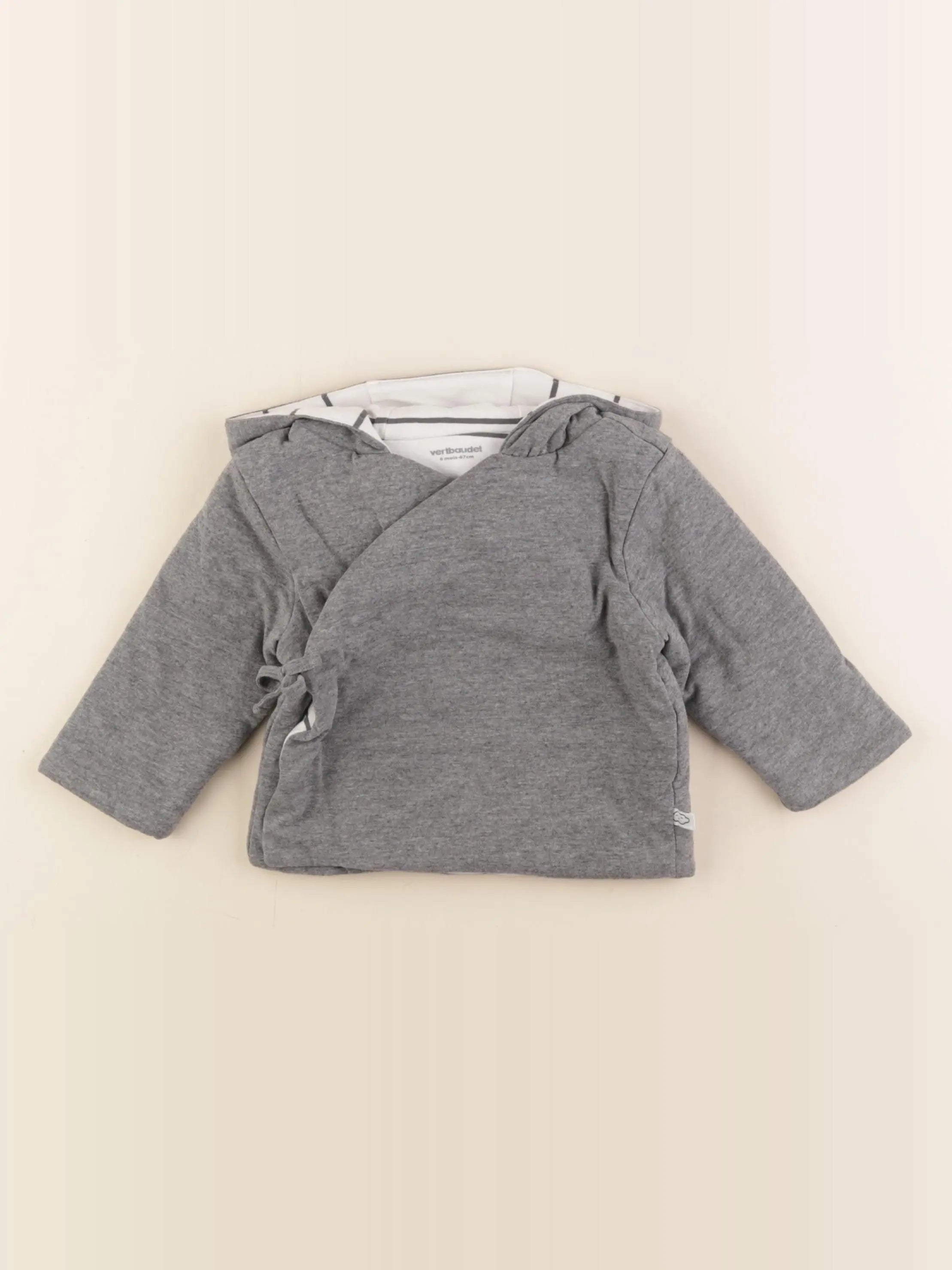 Vertbaudet - veste gris - 6 mois