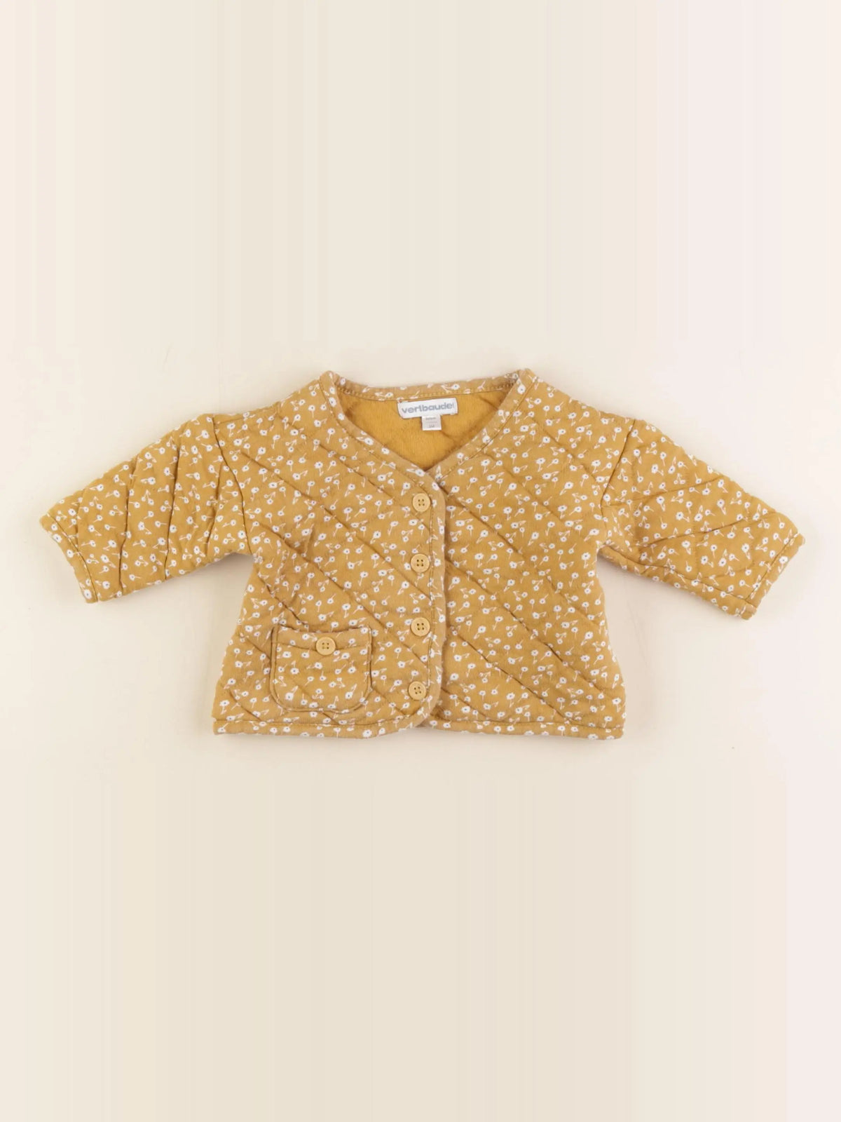 Vertbaudet - veste jaune - 3 mois