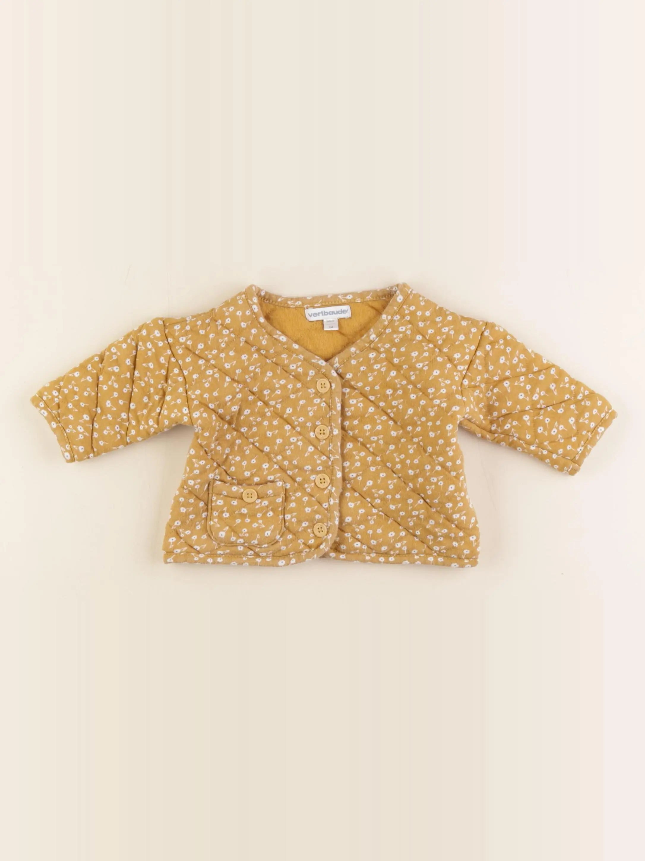 Vertbaudet - veste jaune - 3 mois