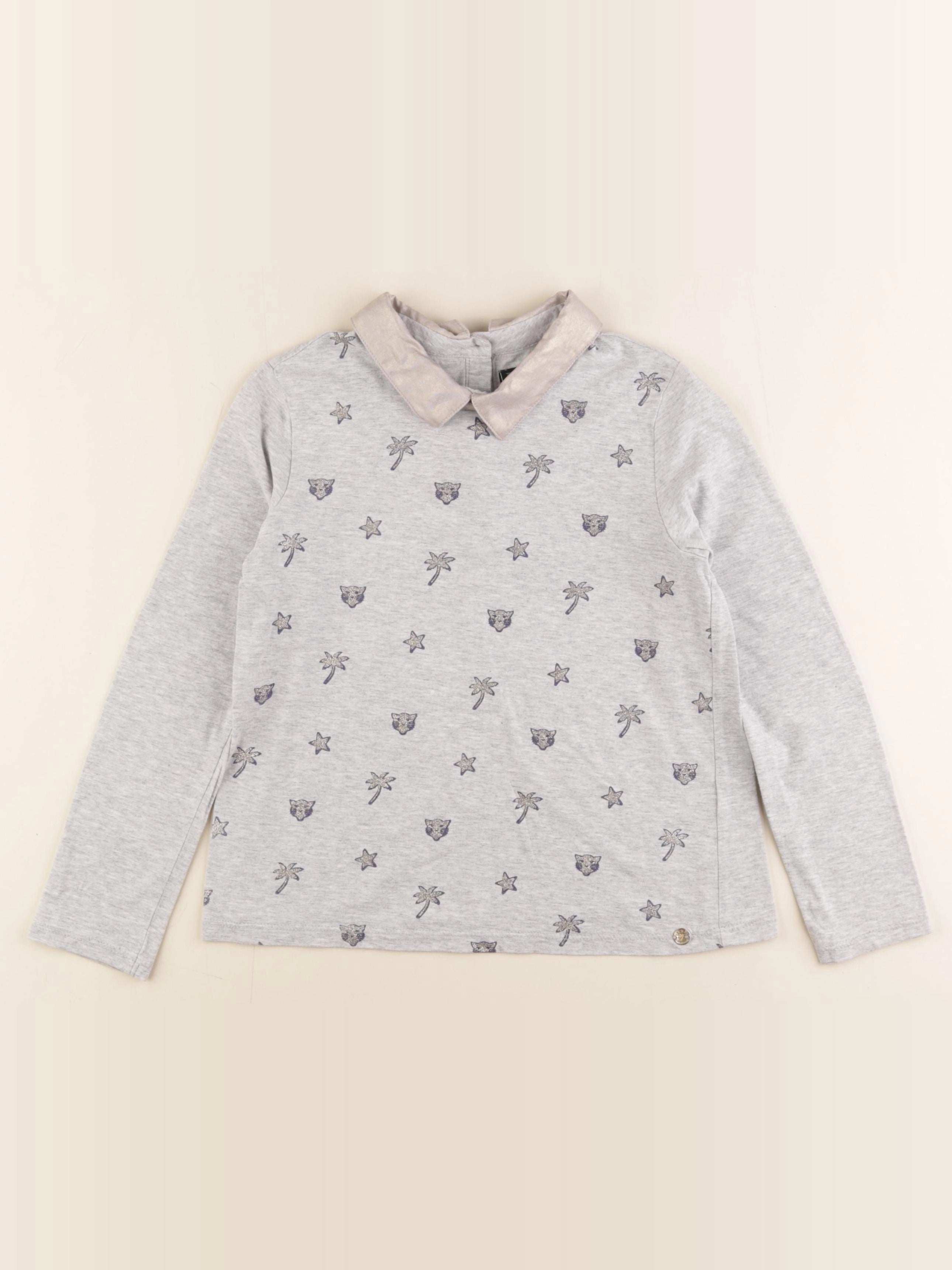 IKKS - tee-shirt gris - 8 ans