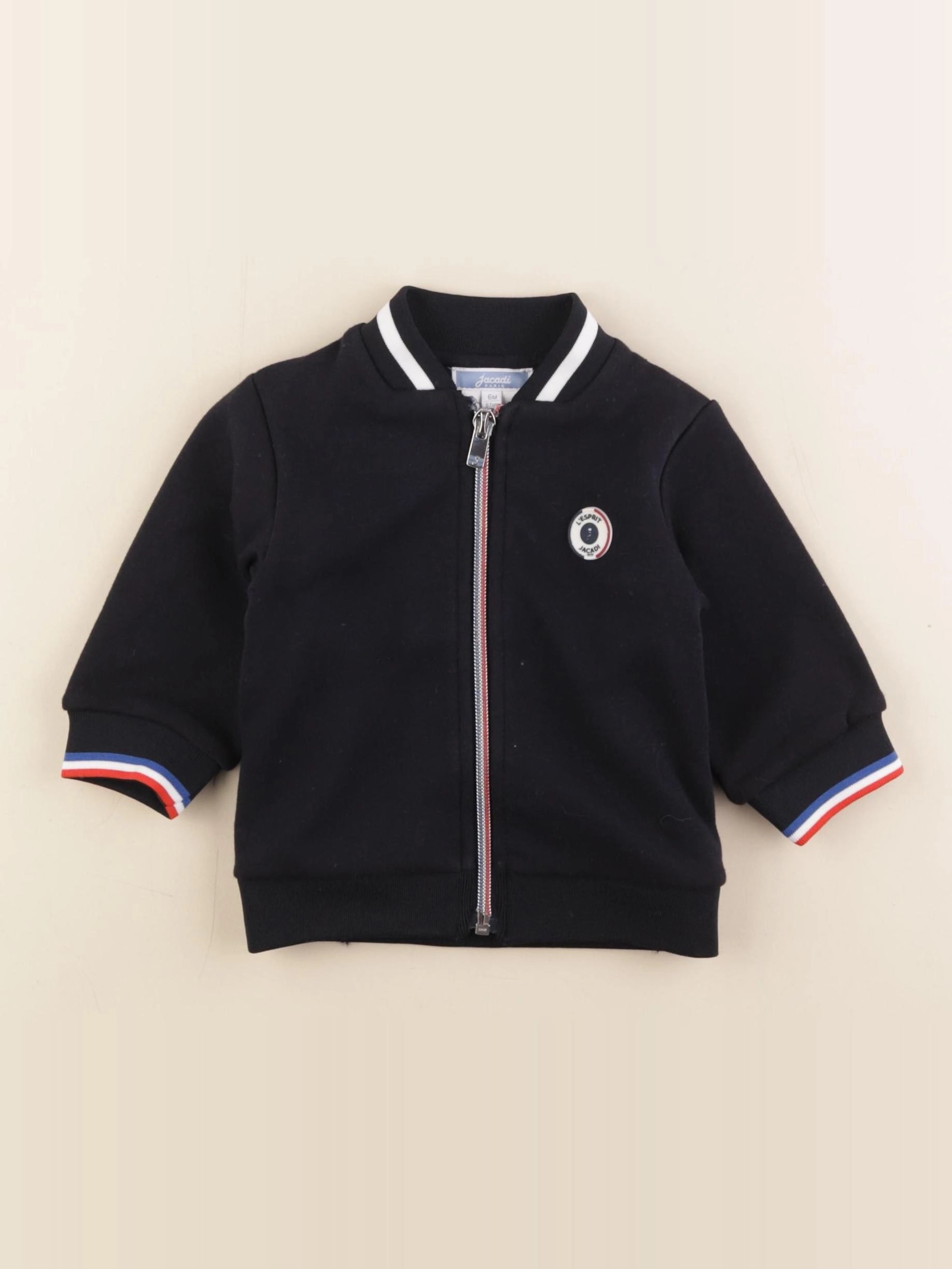 Jacadi - sweat bleu - 6 mois