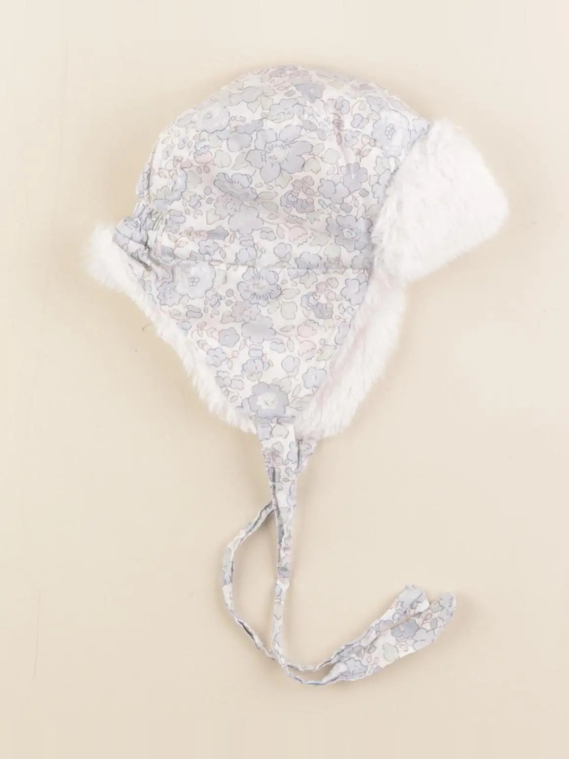 Jacadi - bonnet liberty bleu, blanc - 1 mois