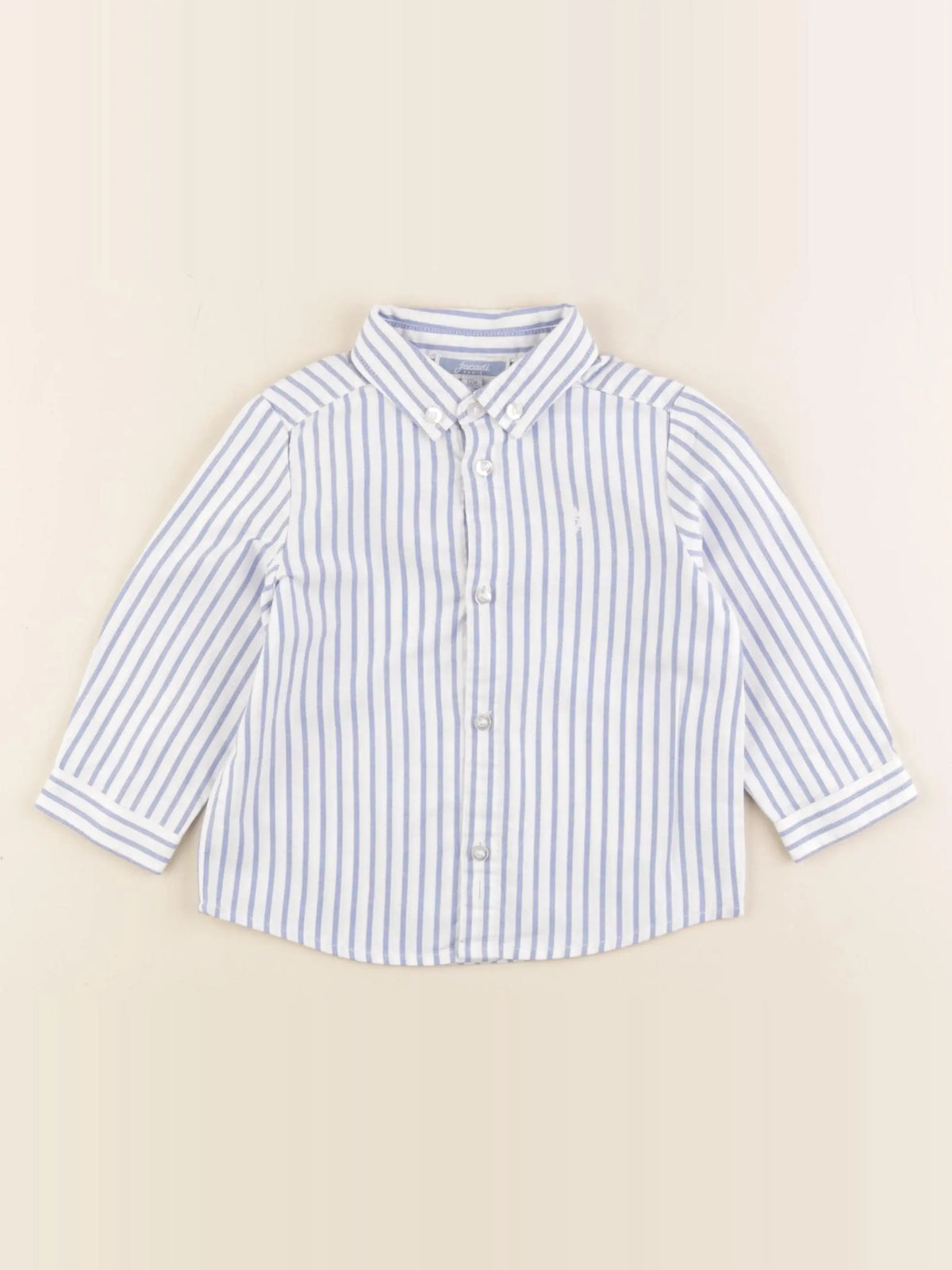Jacadi - chemise blanc, bleu - 12 mois