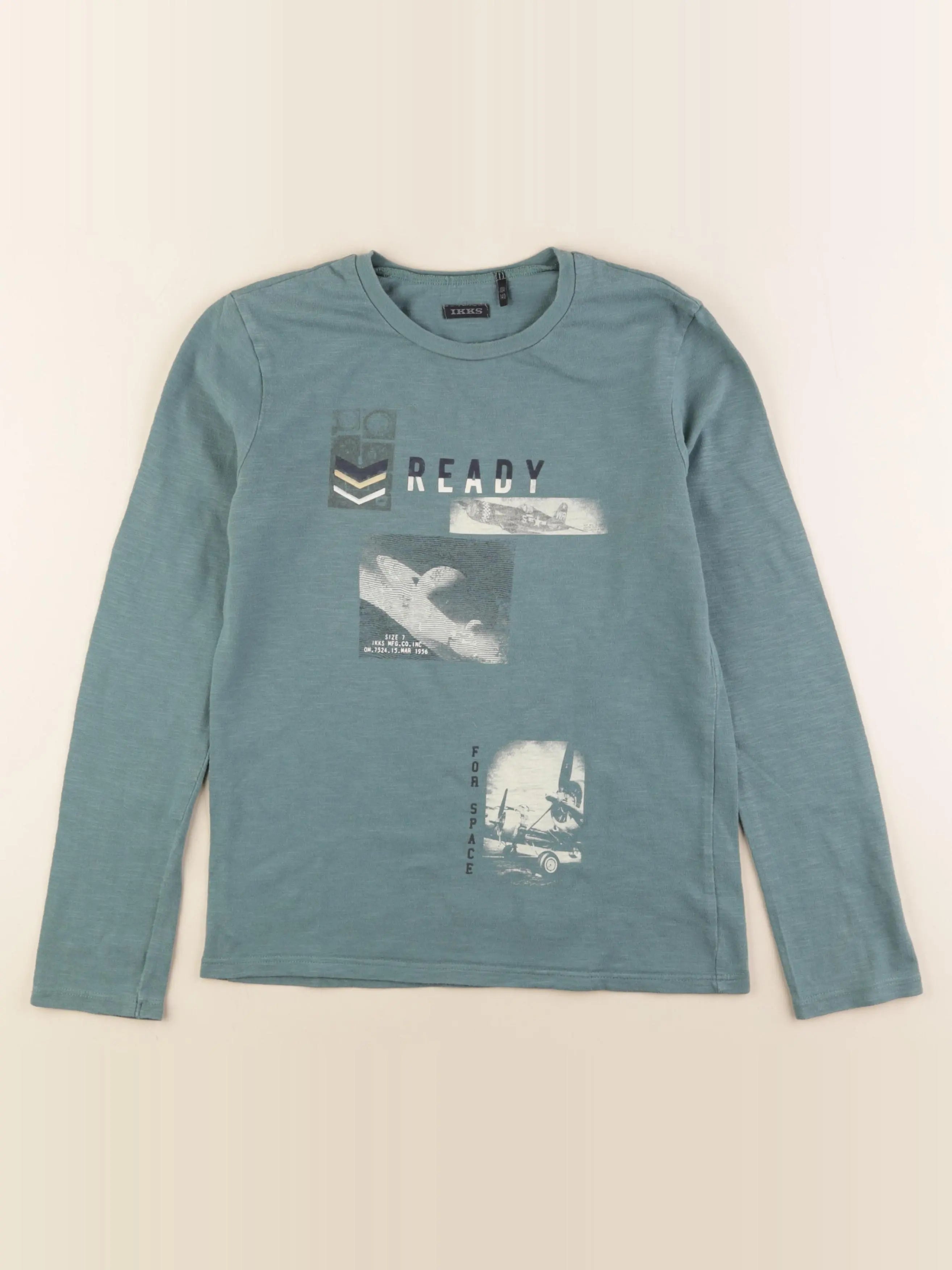 IKKS - tee-shirt bleu - 10 ans