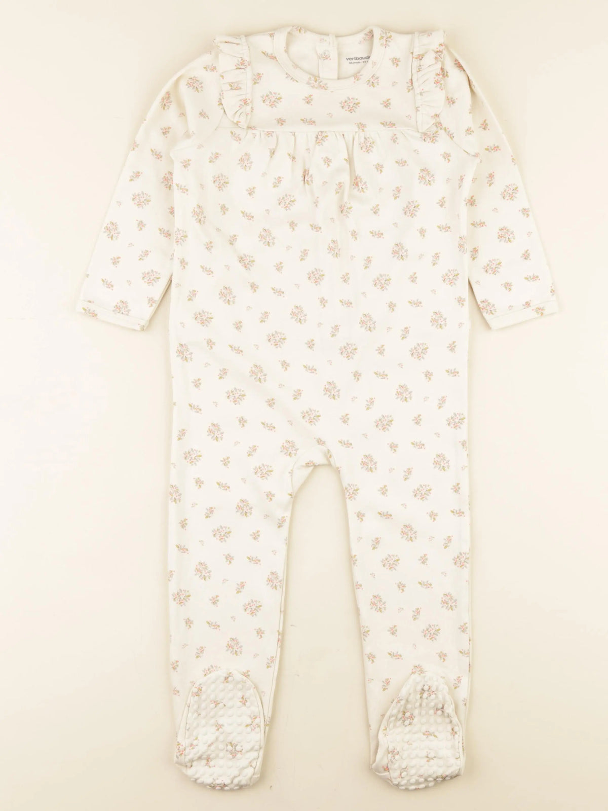 Vertbaudet - pyjama coton beige - 36 mois