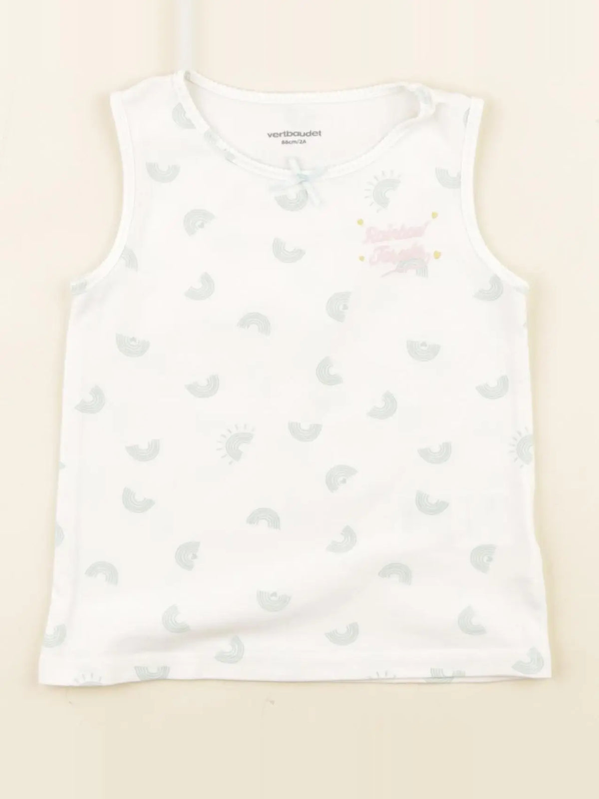 Vertbaudet - maillot de corps vert - 2 ans