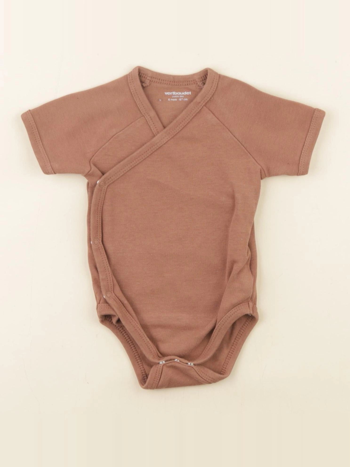 Vertbaudet - body marron - 6 mois