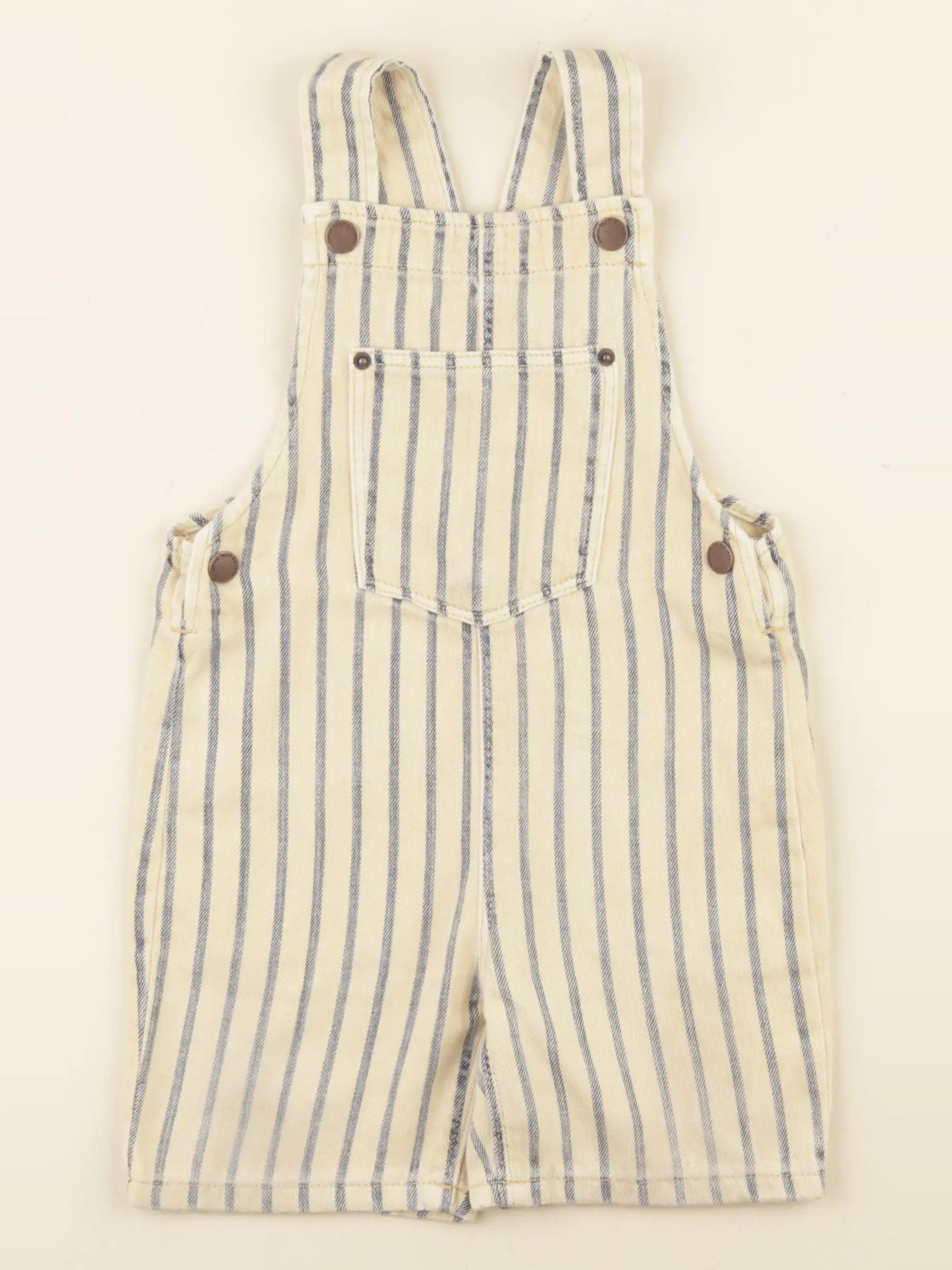 Zara - salopette beige, bleu - 12/18 mois