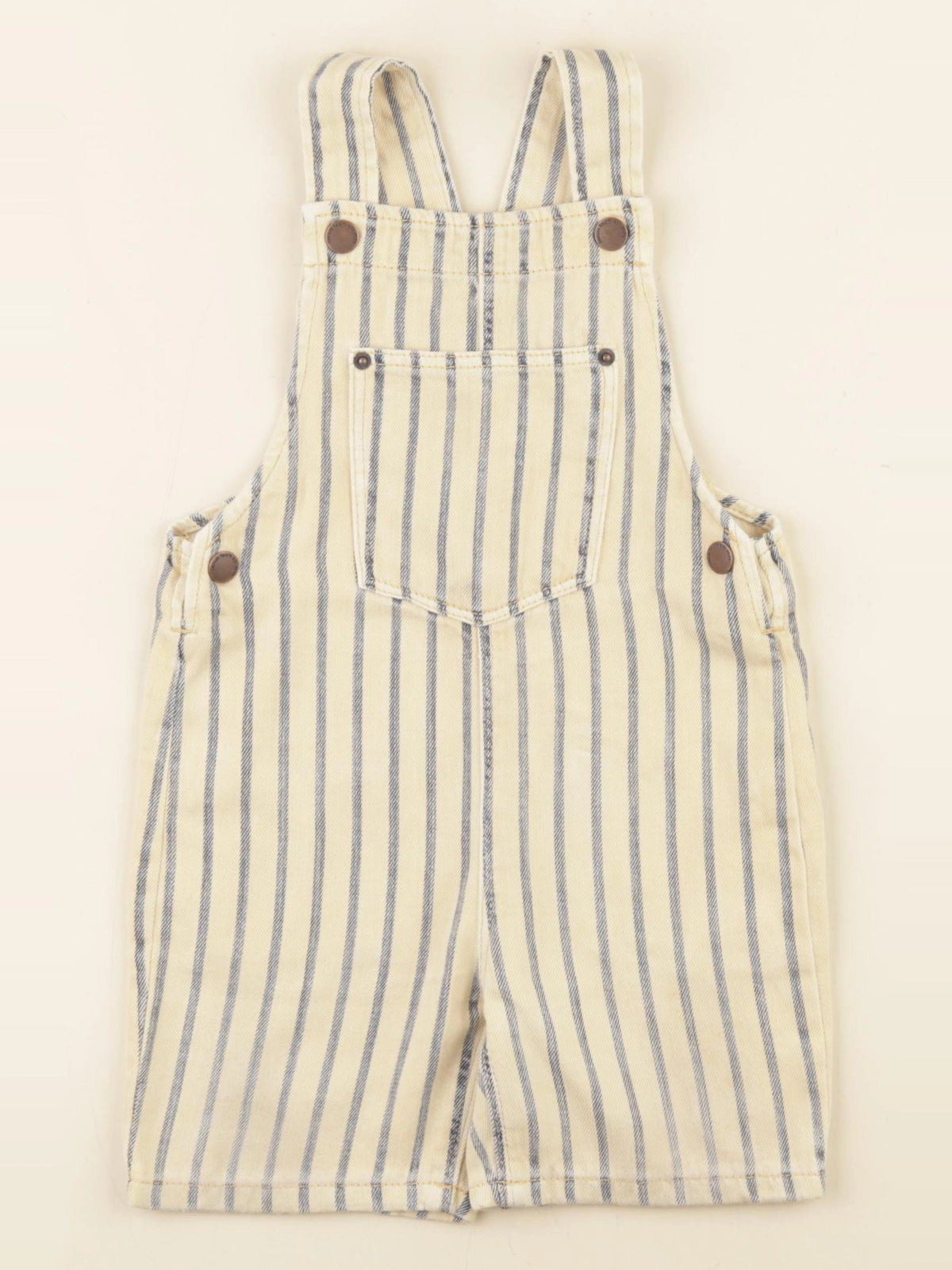 Zara - salopette beige, bleu - 12/18 mois