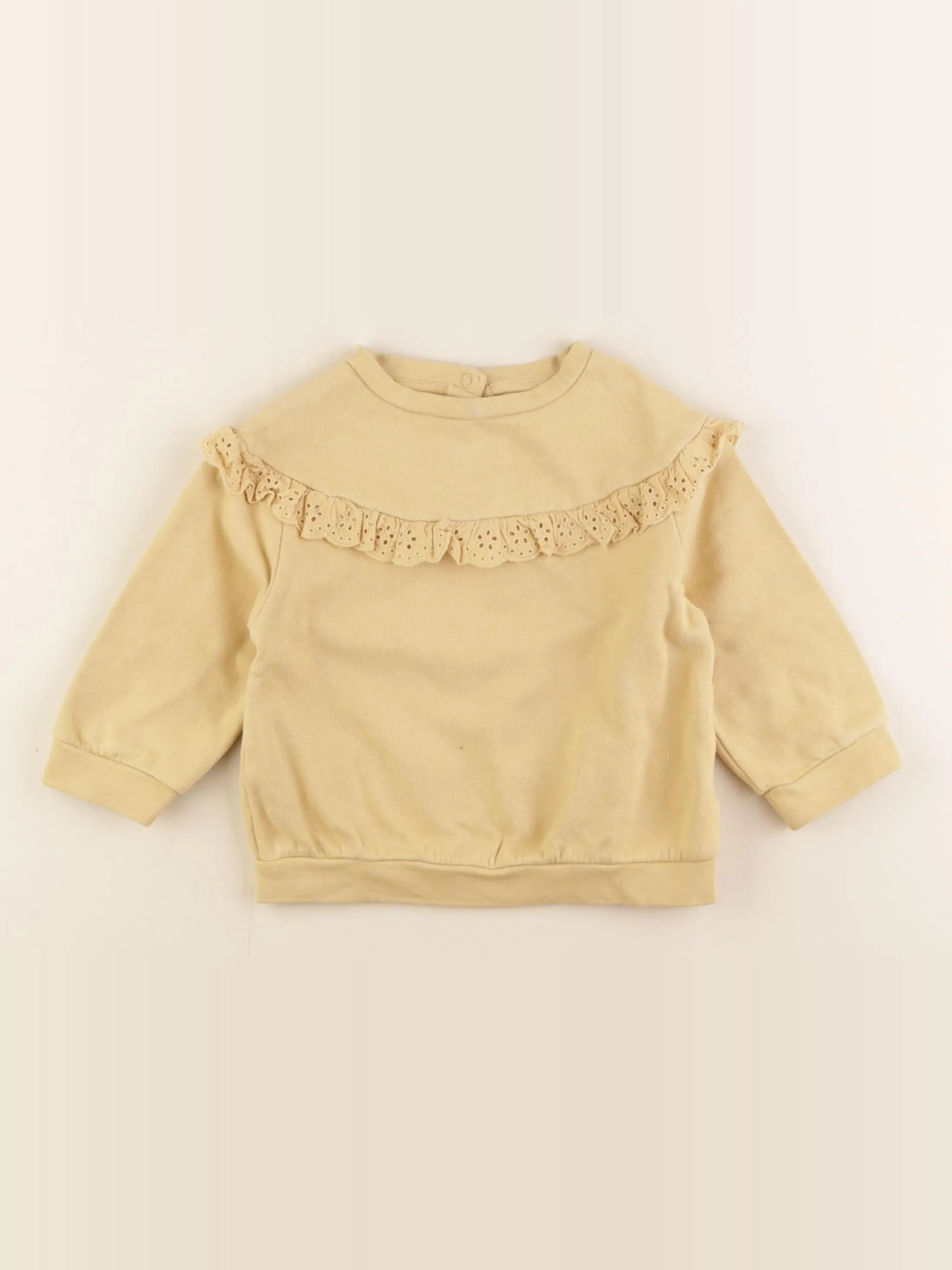 Vertbaudet - sweat jaune - 18 mois