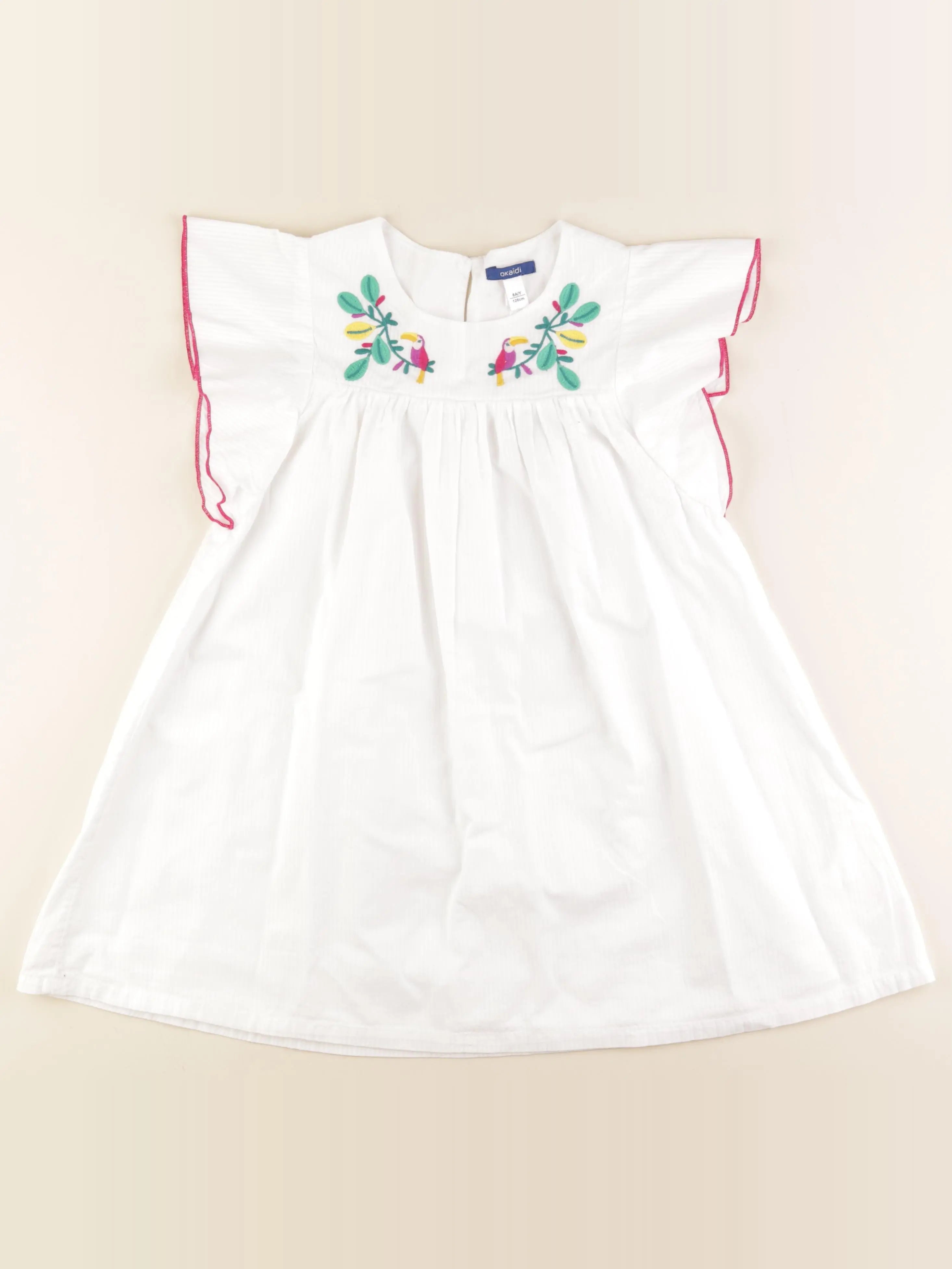 Okaidi - robe blanc - 8 ans