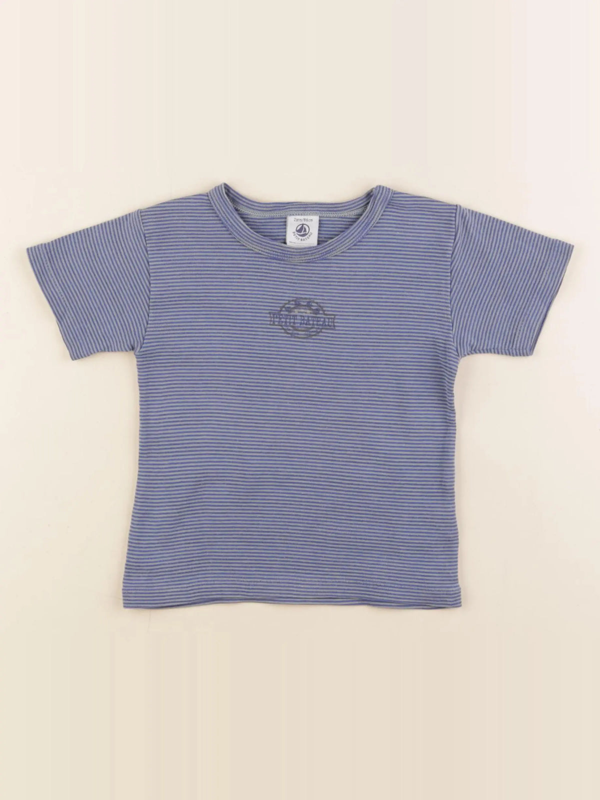 Petit Bateau - maillot de corps bleu - 24 mois