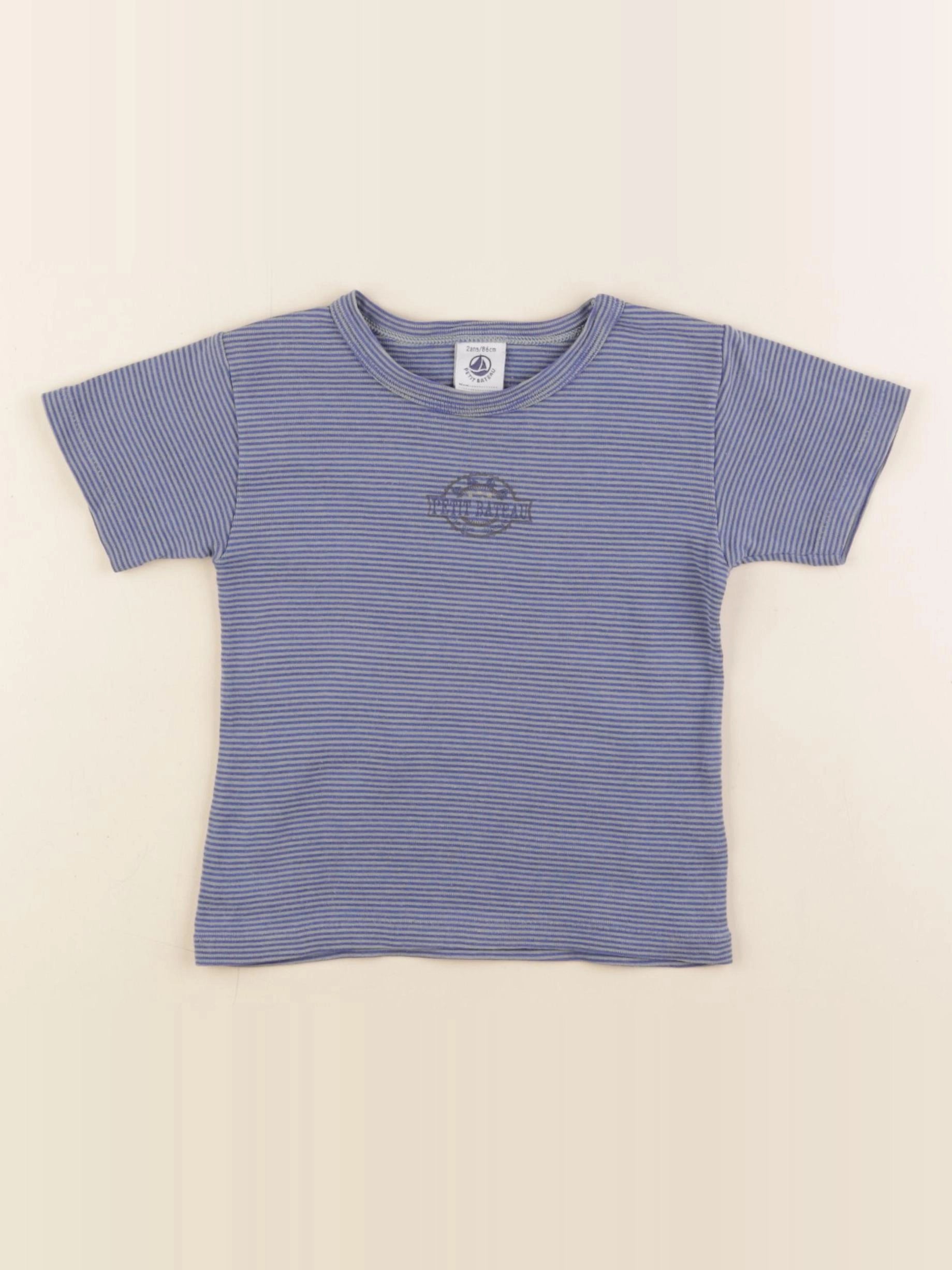 Petit Bateau - maillot de corps bleu - 24 mois