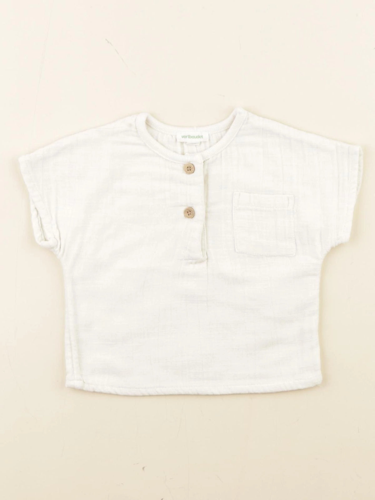 Vertbaudet - blouse beige - 3 mois