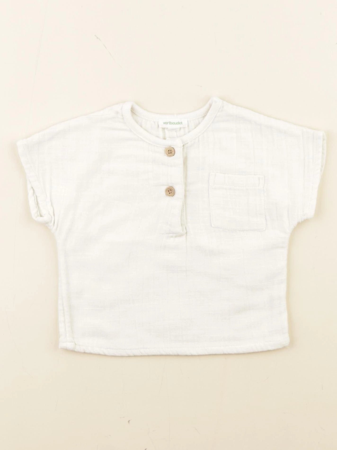 Vertbaudet - blouse beige - 3 mois