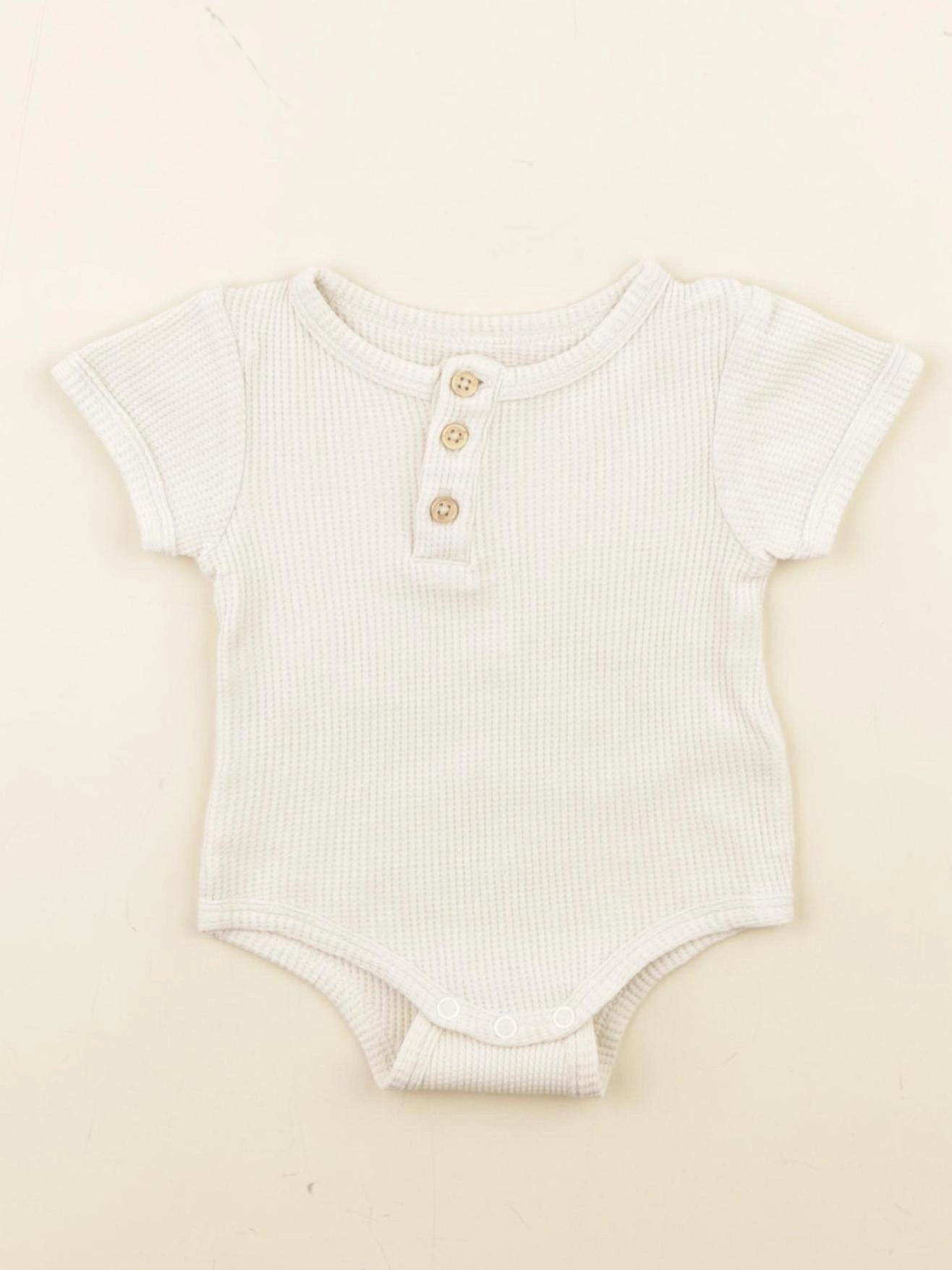 Vertbaudet - body tee-shirt beige - 3 mois