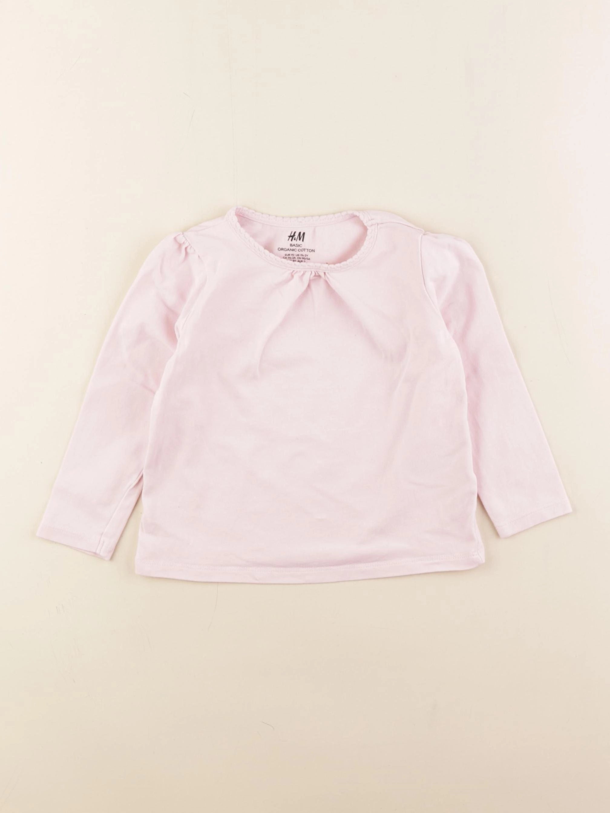 H&M - tee-shirt rose - 18/24 mois
