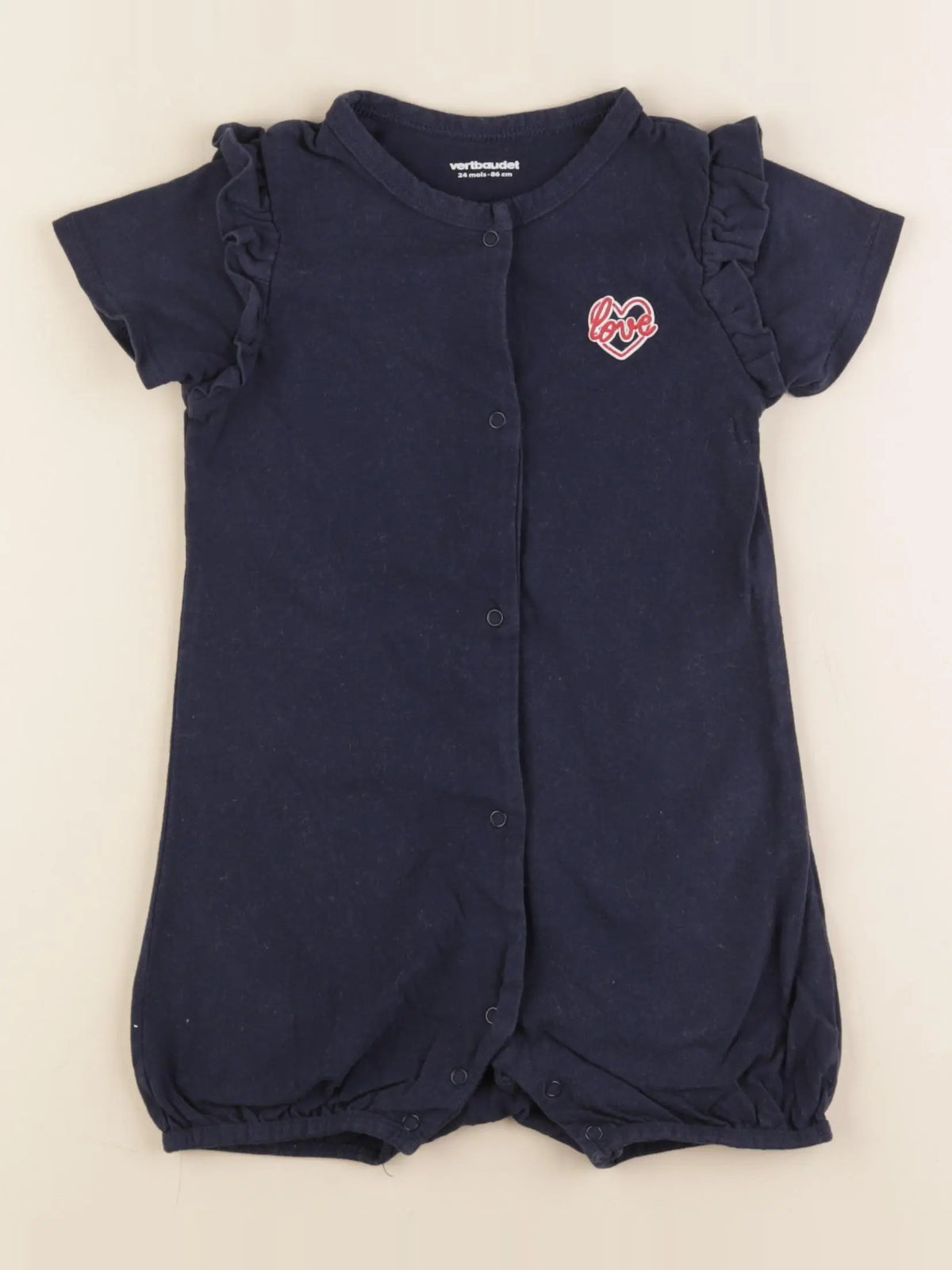 Vertbaudet - pyjama coton bleu - 2 ans