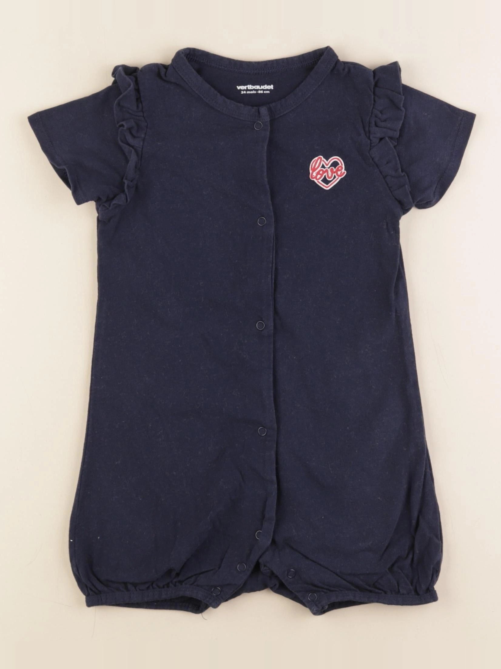 Vertbaudet - pyjama coton bleu - 2 ans