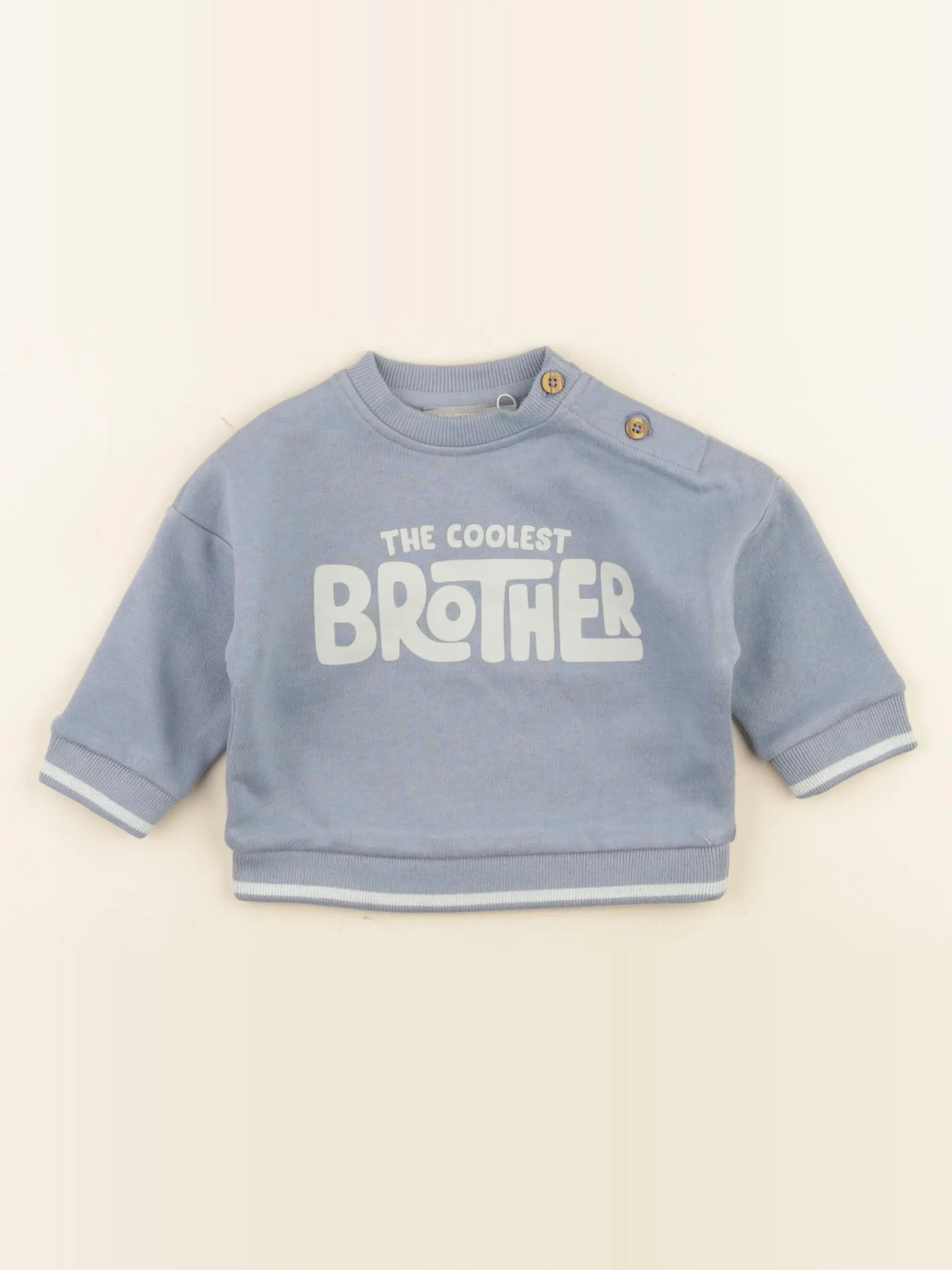 Boutchou - sweat bleu - 6 mois