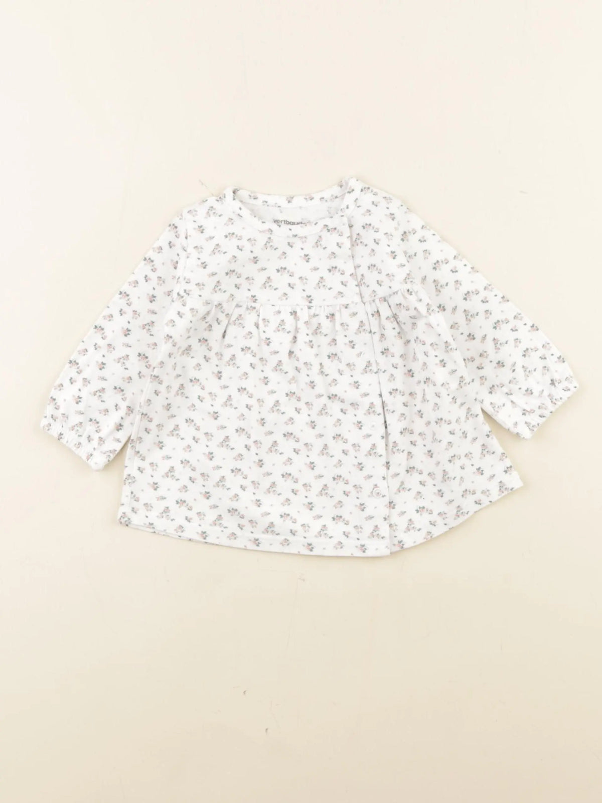 Vertbaudet - tee-shirt blanc - 3 mois