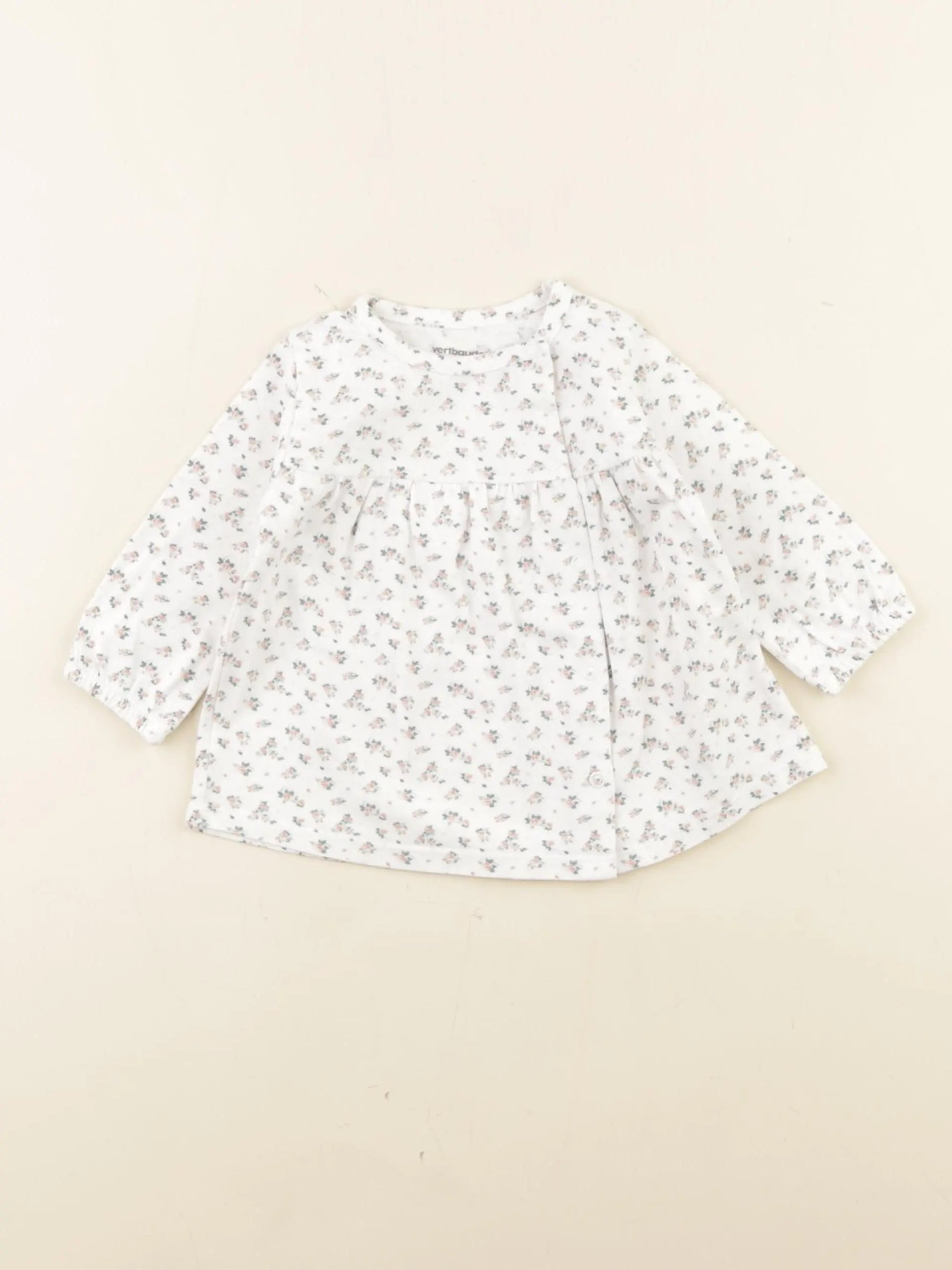 Vertbaudet - tee-shirt blanc - 3 mois