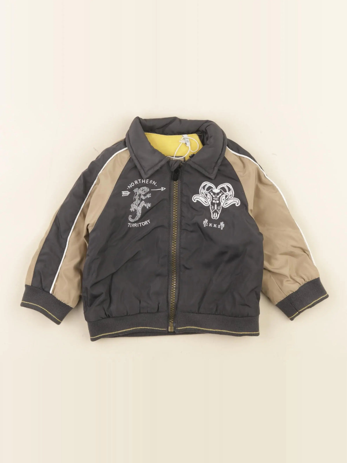 IKKS - veste gris, marron - 6 mois