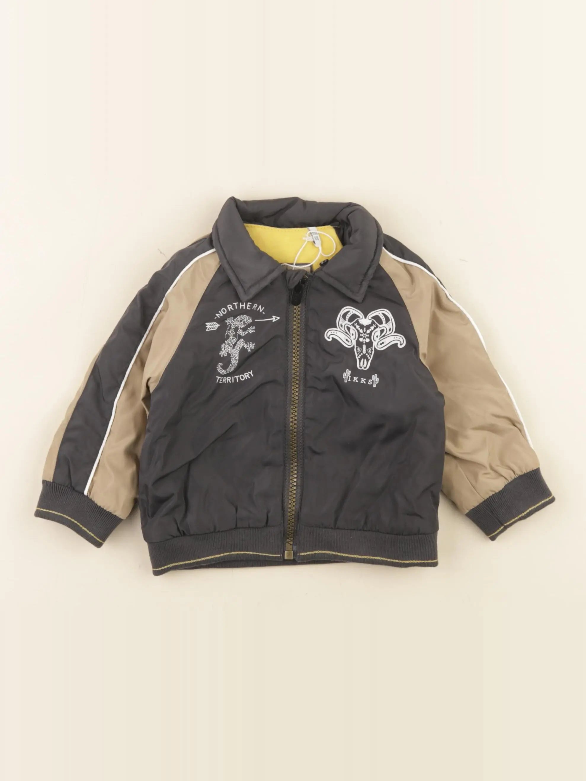 IKKS - veste gris, marron - 6 mois