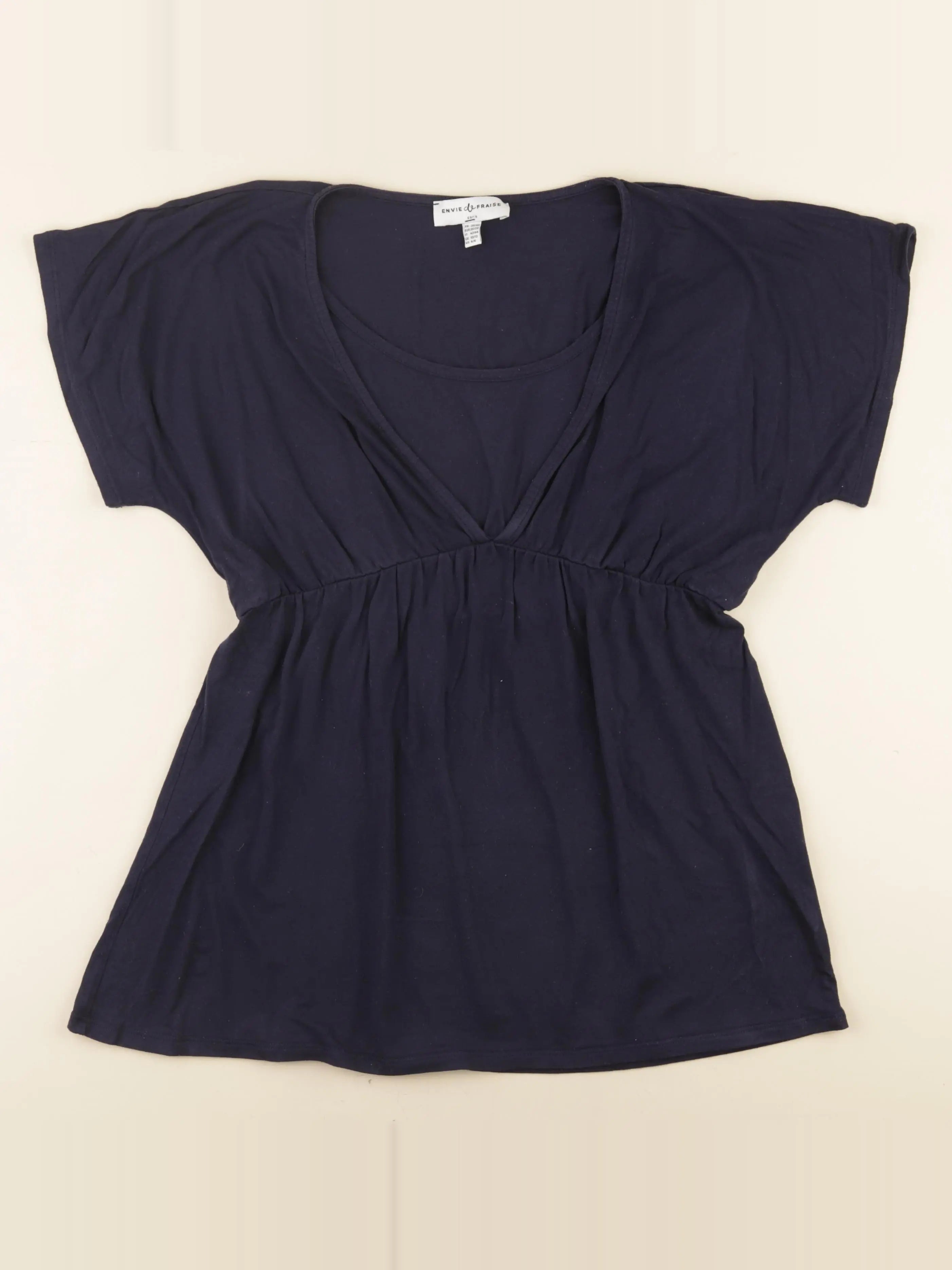 Envie de fraise - tee-shirt grossesse bleu - 38 à 40