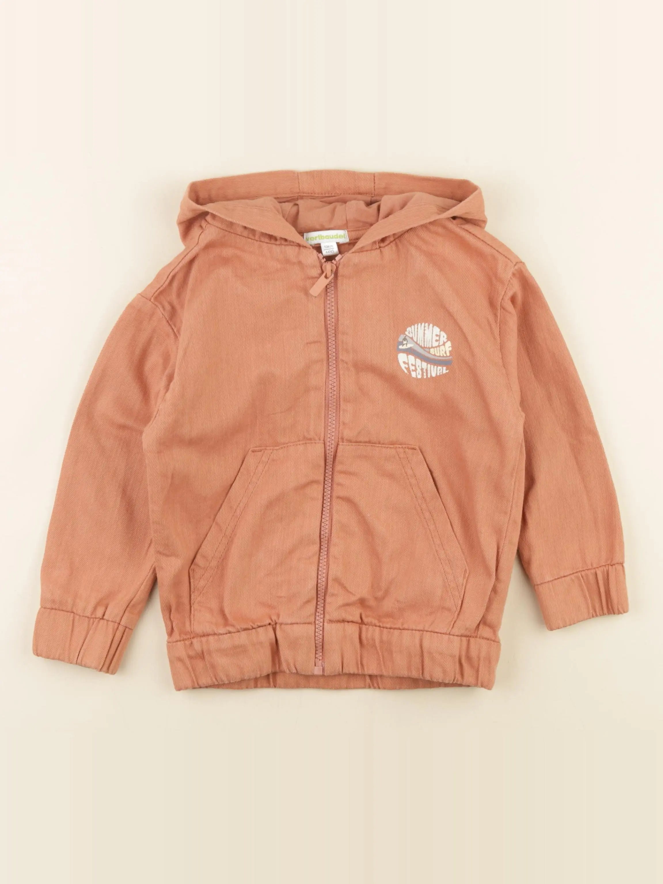 Vertbaudet - veste orange - 4 ans