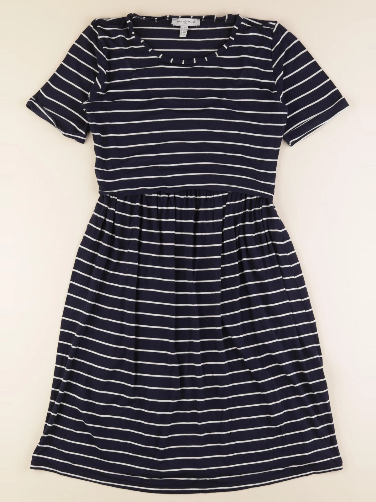 Envie de fraise - robe grossesse bleu, blanc - 36 à 38