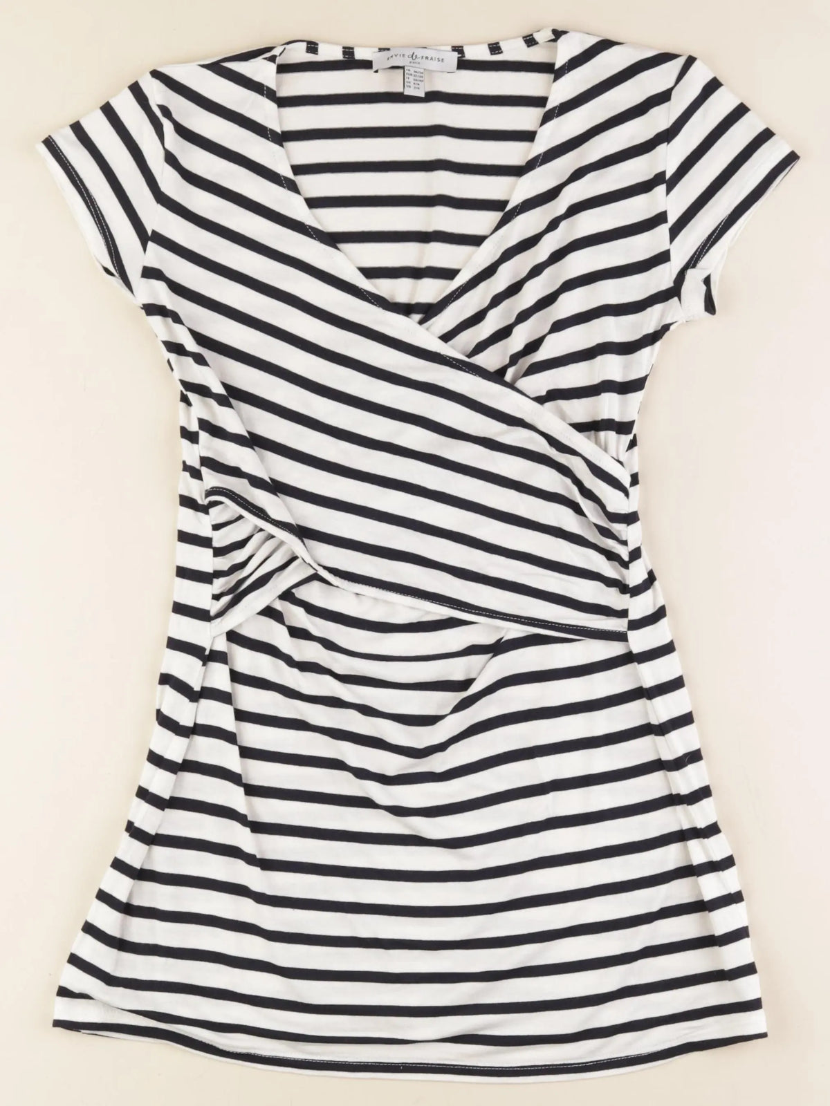 Envie de fraise - tee-shirt grossesse, allaitement blanc, bleu - 34 à 36