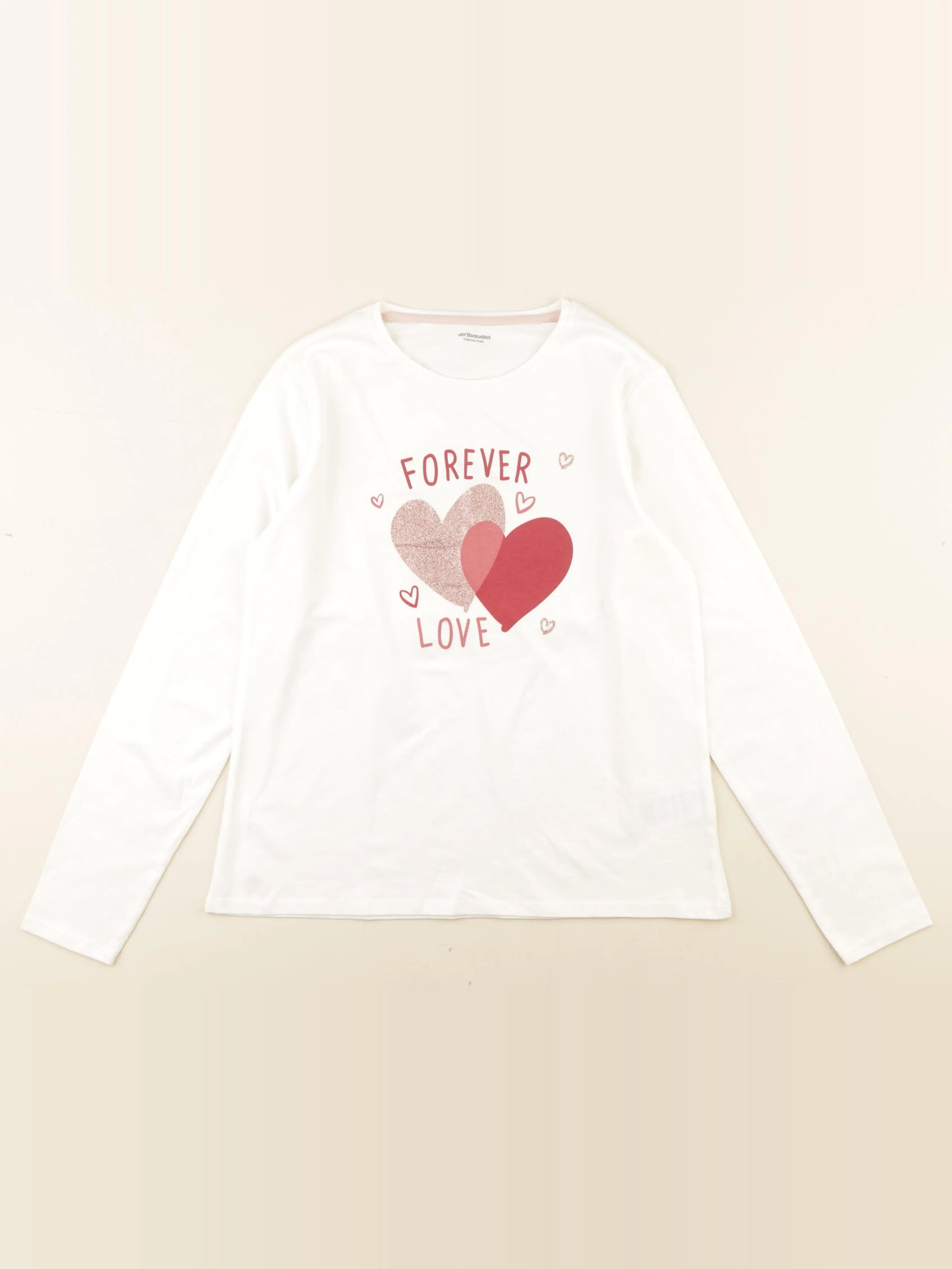 Vertbaudet - tee-shirt blanc - 14 ans