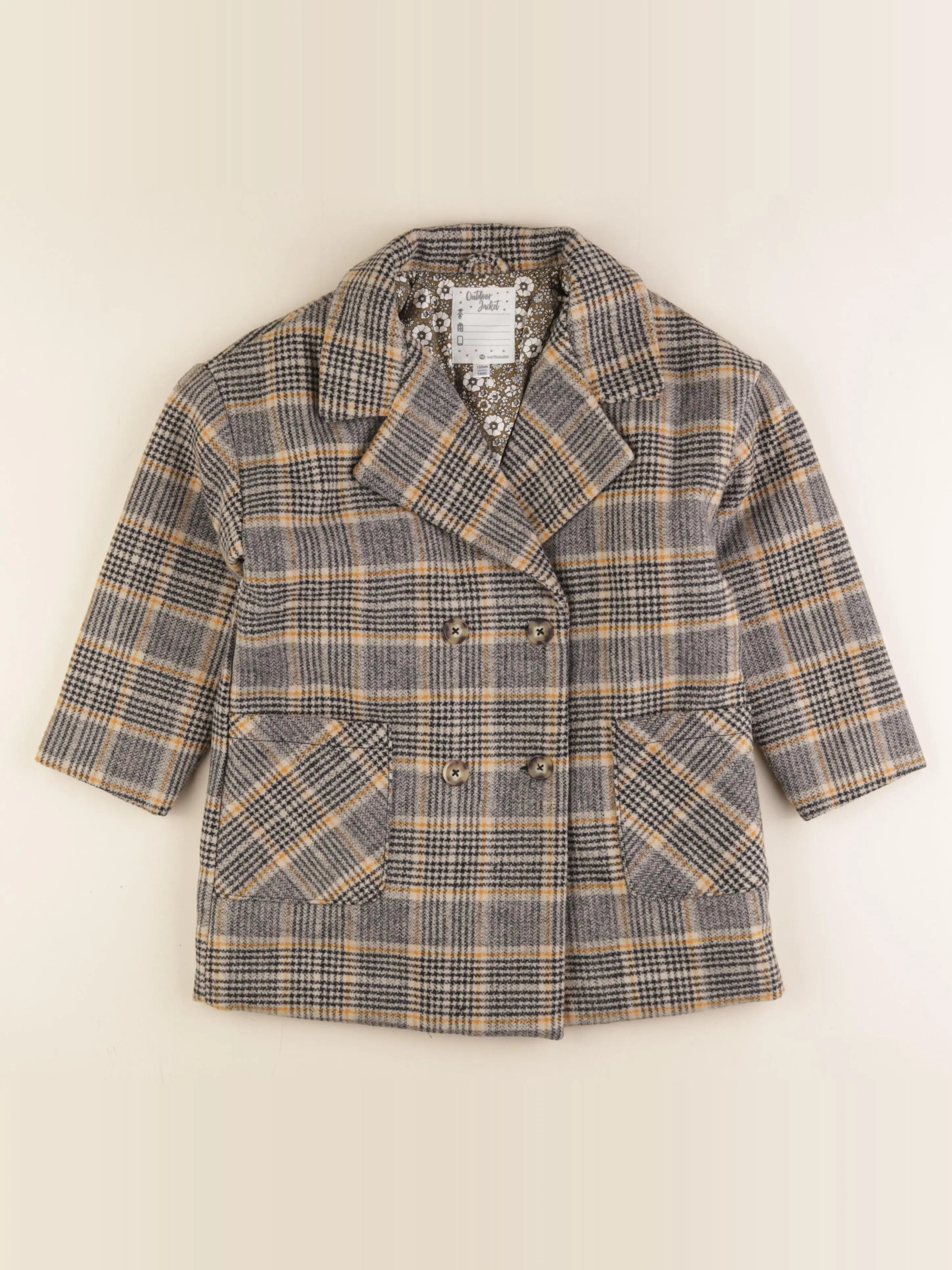 Vertbaudet - manteau multicolore - 7 ans