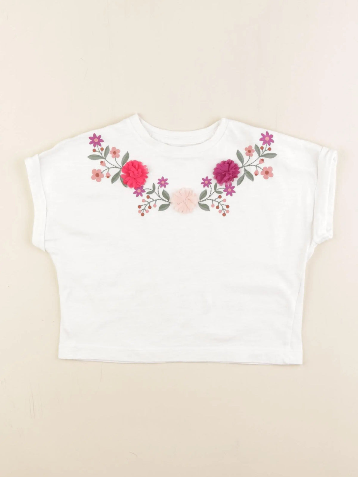 Monoprix - tee-shirt blanc - 3 ans