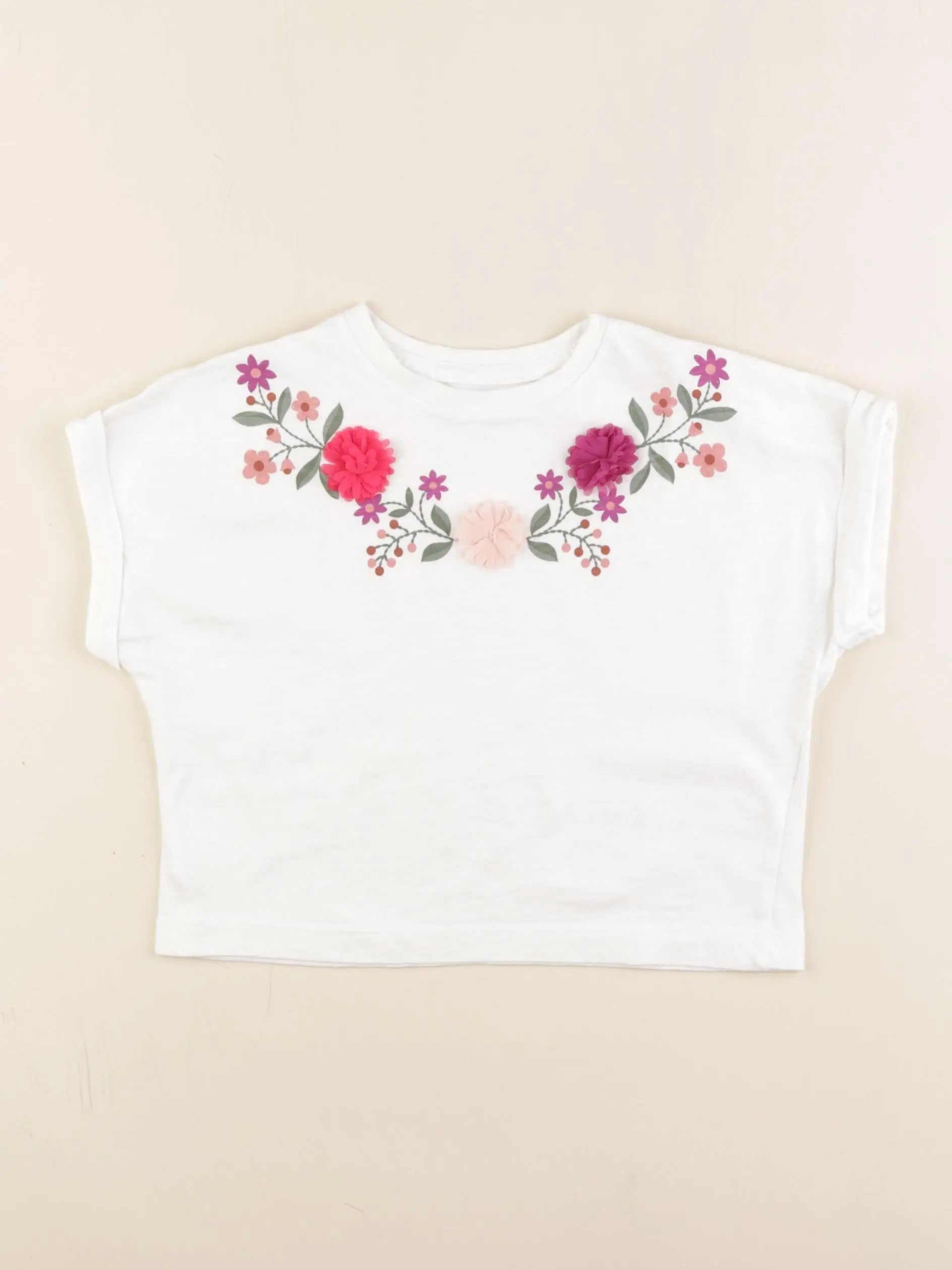 Monoprix - tee-shirt blanc - 3 ans