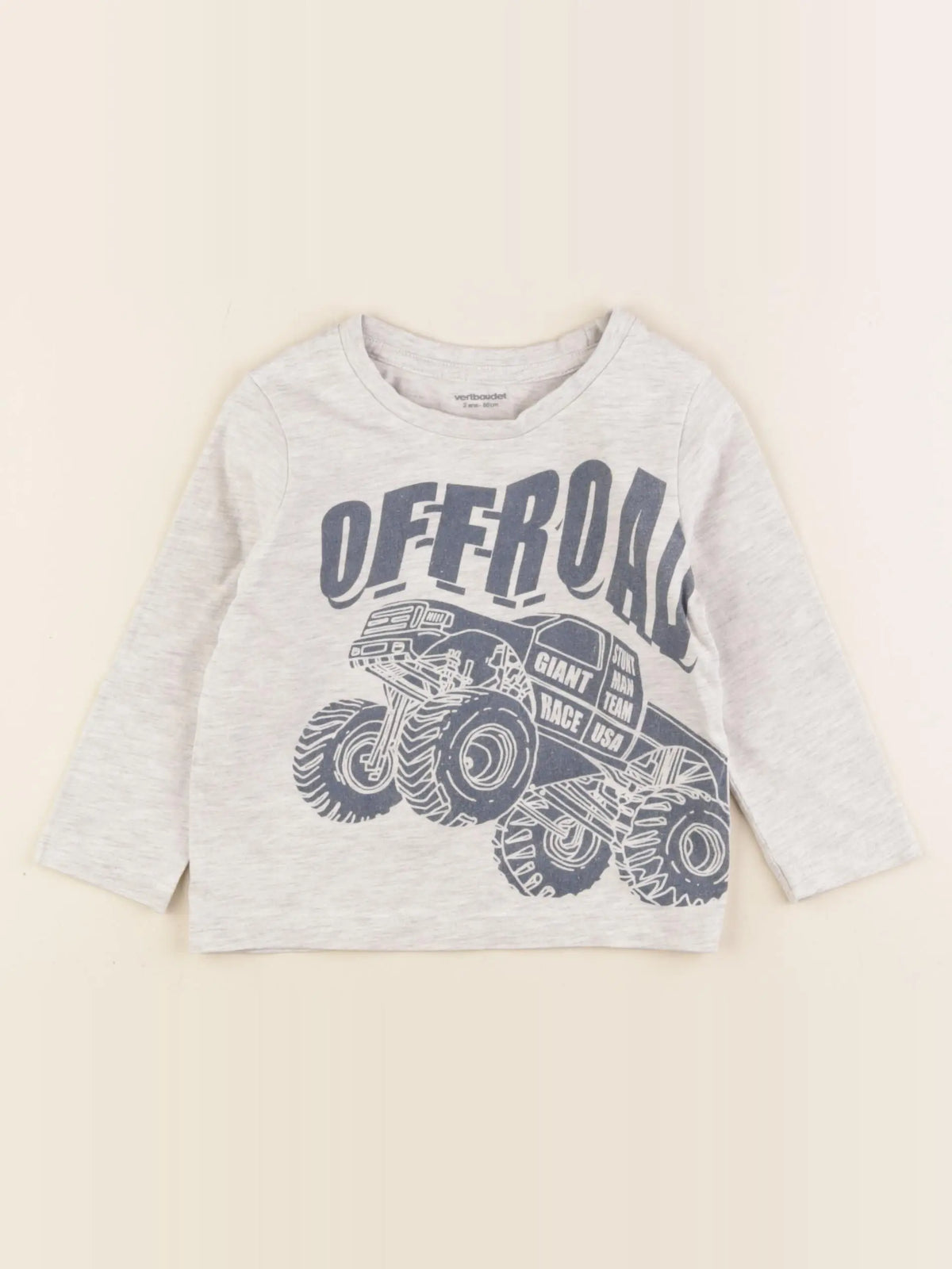 Vertbaudet - tee-shirt gris - 2 ans