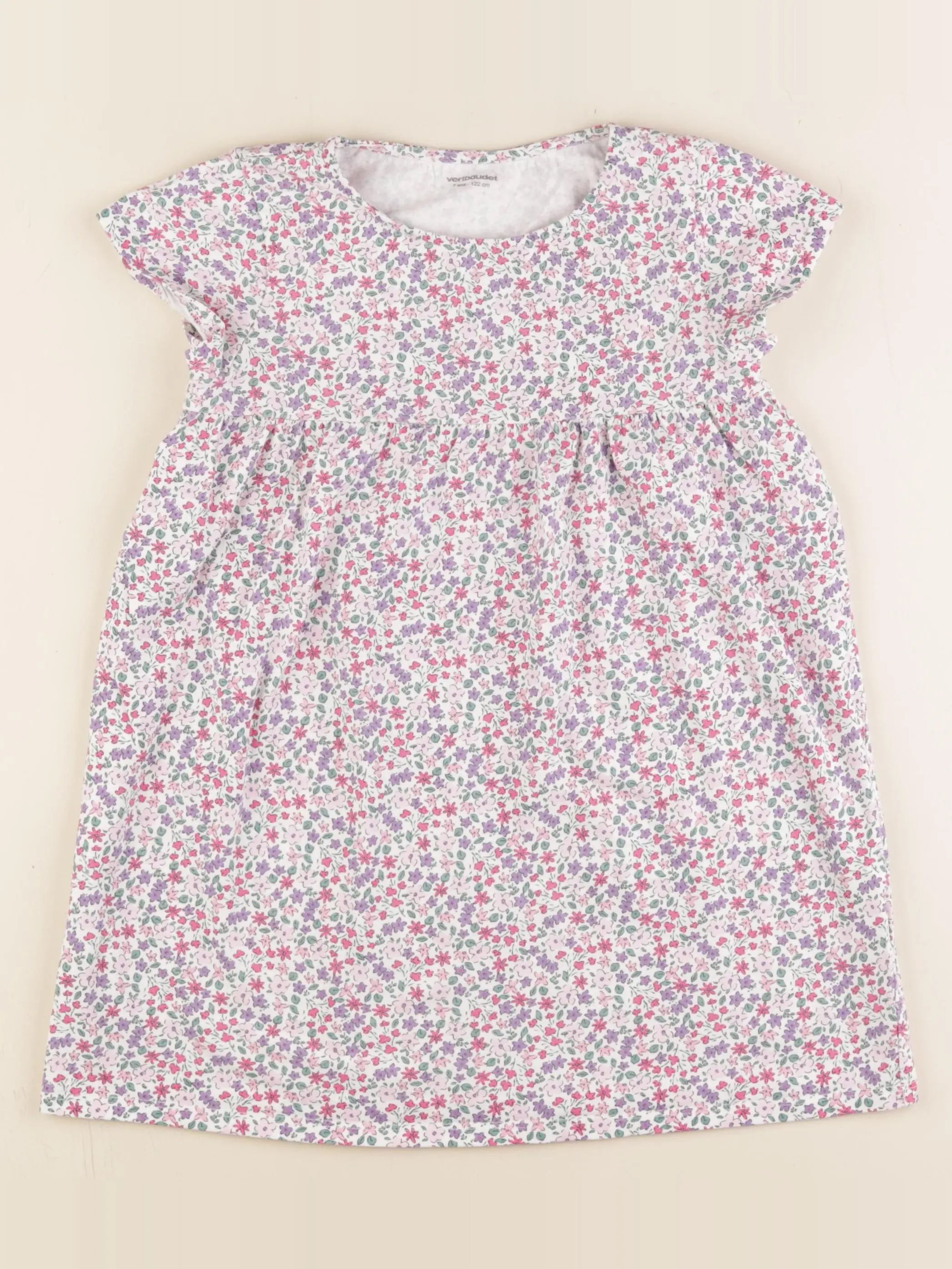 Vertbaudet - robe multicolore - 7 ans