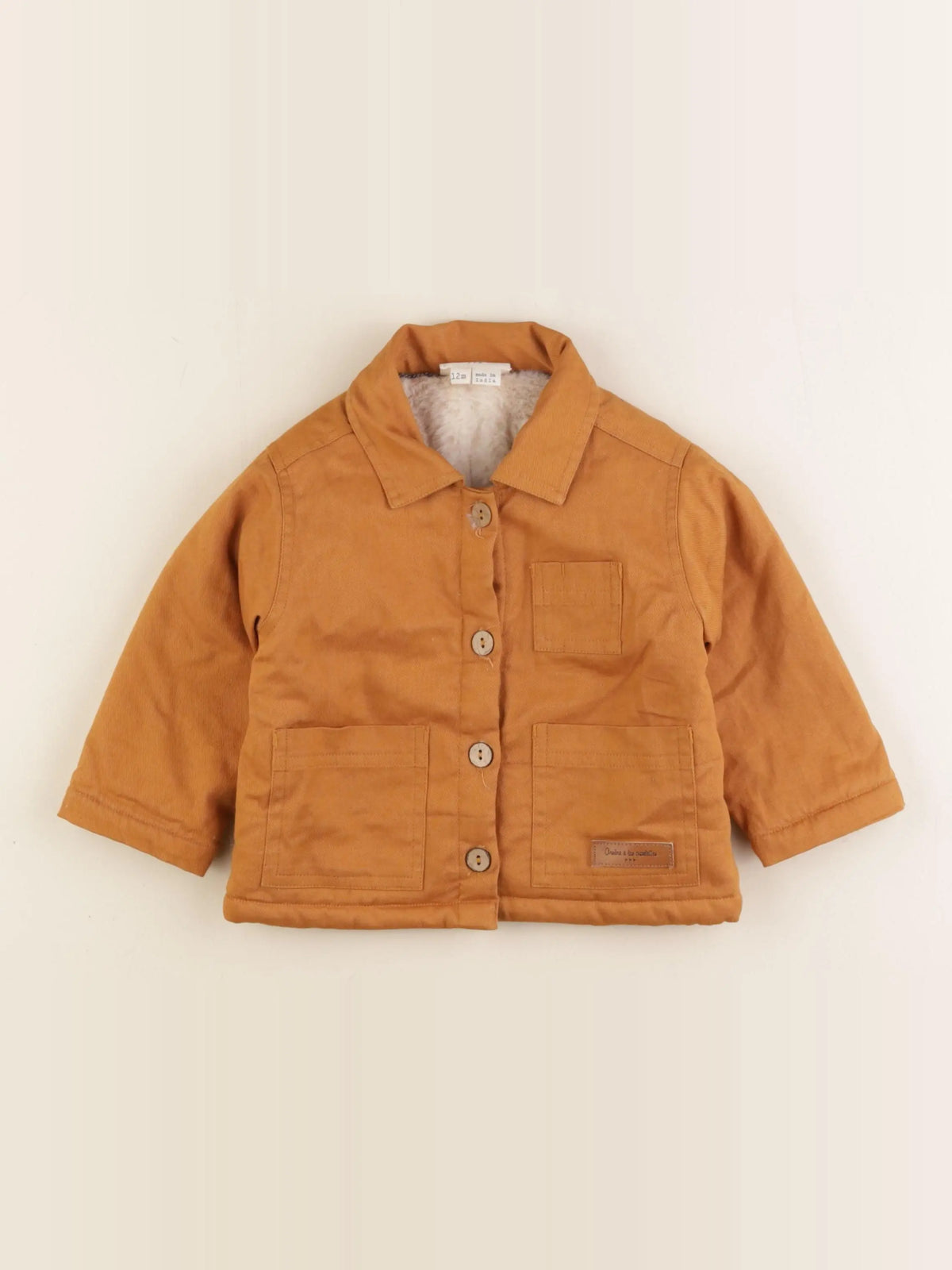 Arsène et les pipelettes - veste doublé jaune - 12 mois