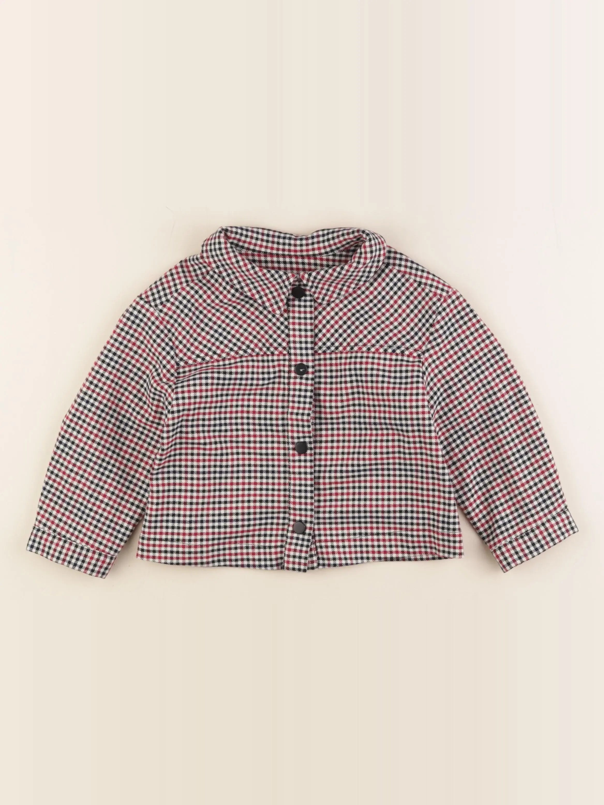 Zara - veste noir, rouge - 18/24 mois