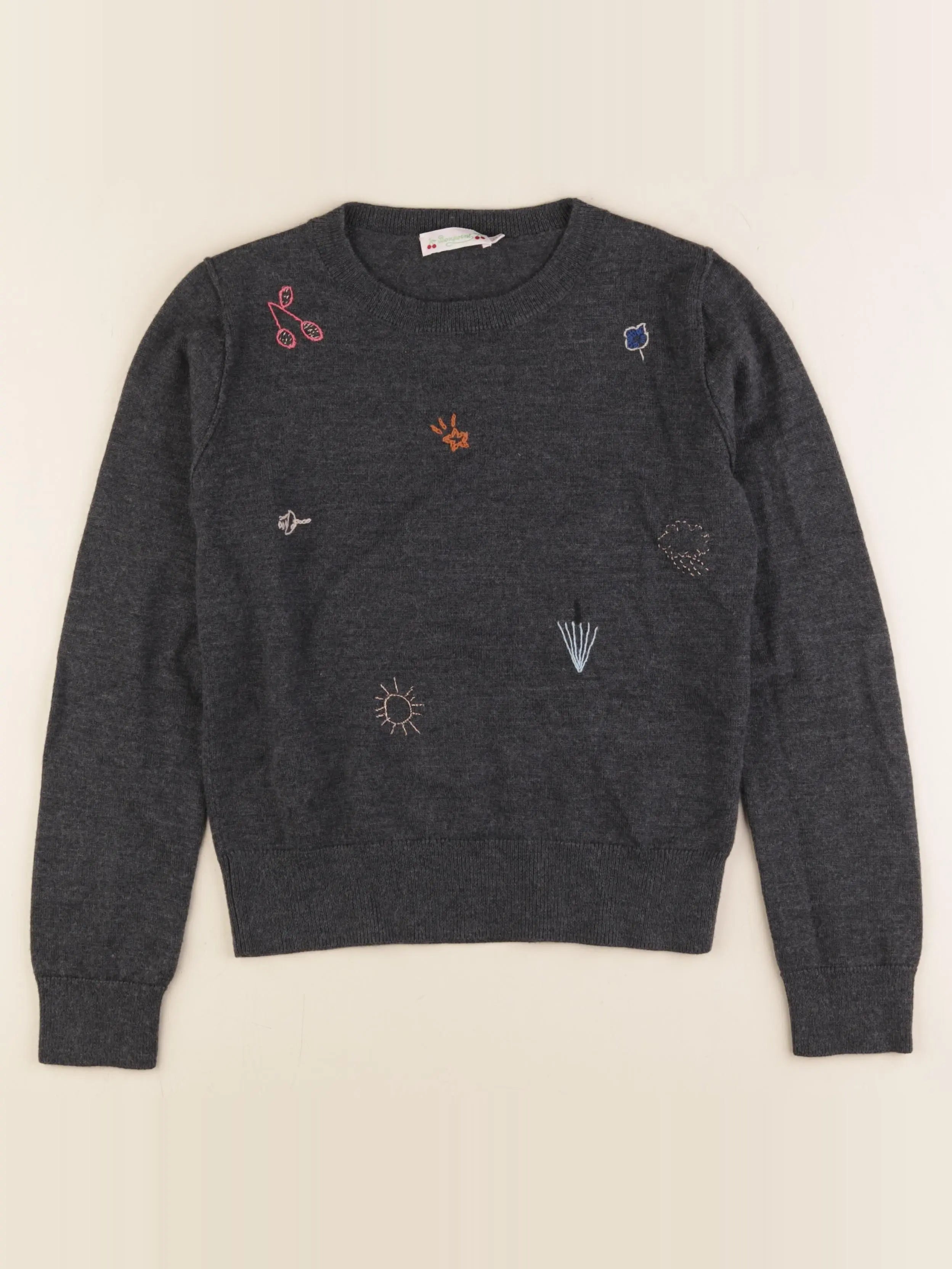 Bonpoint - pull gris - 14 ans