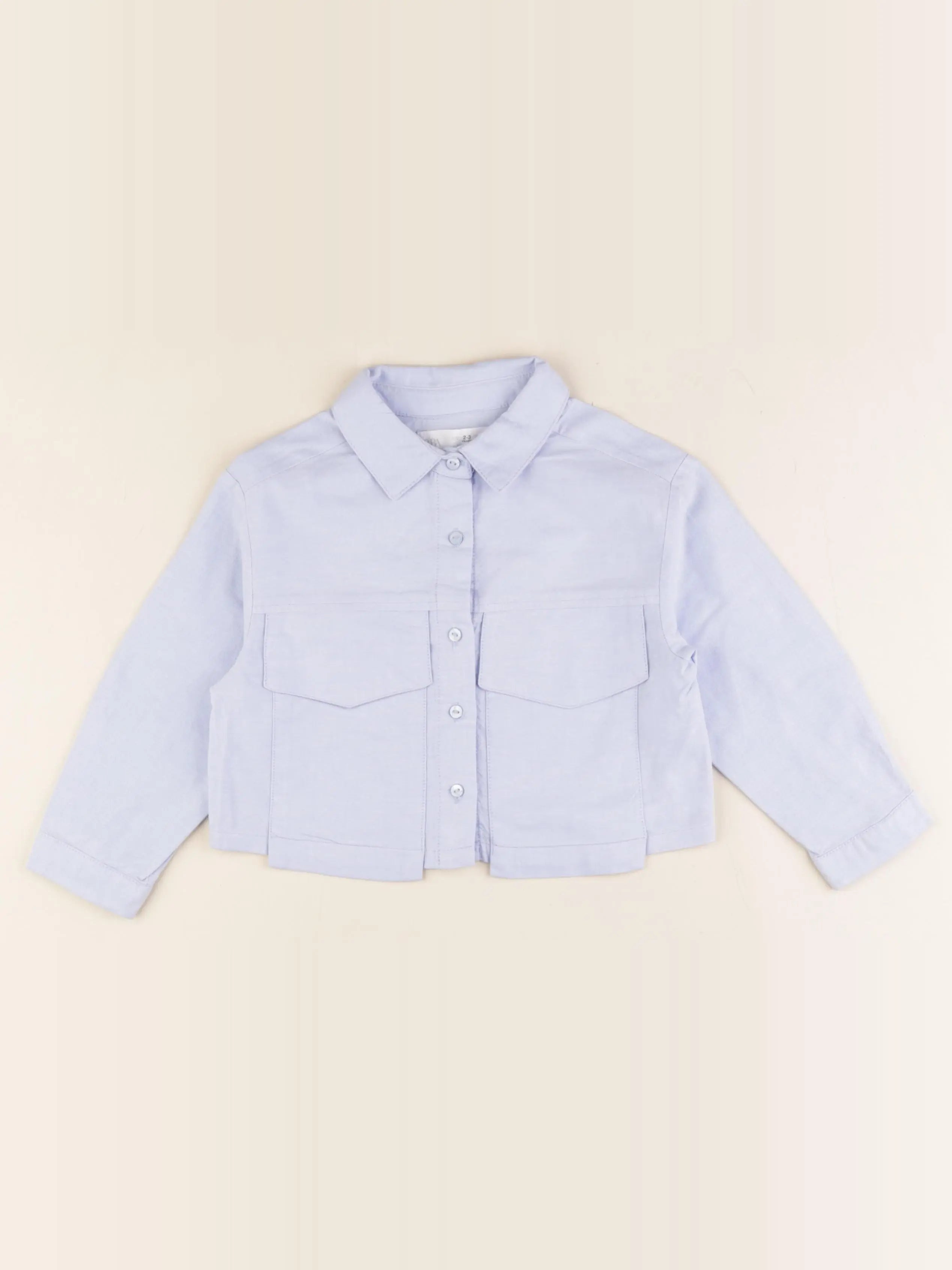 Zara - chemise bleu - 2/3 ans