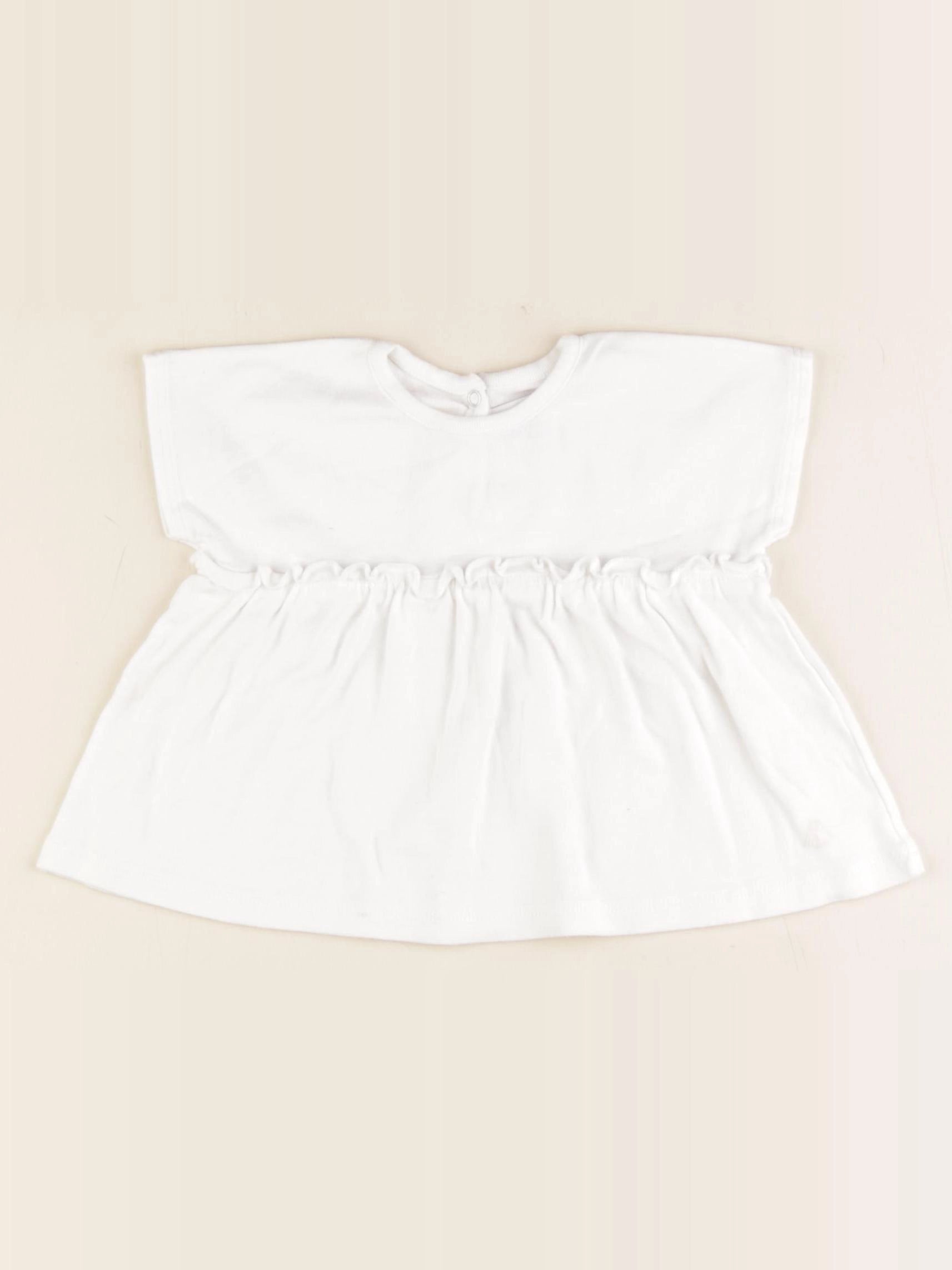 Petit Bateau - tee-shirt blanc - 12 mois